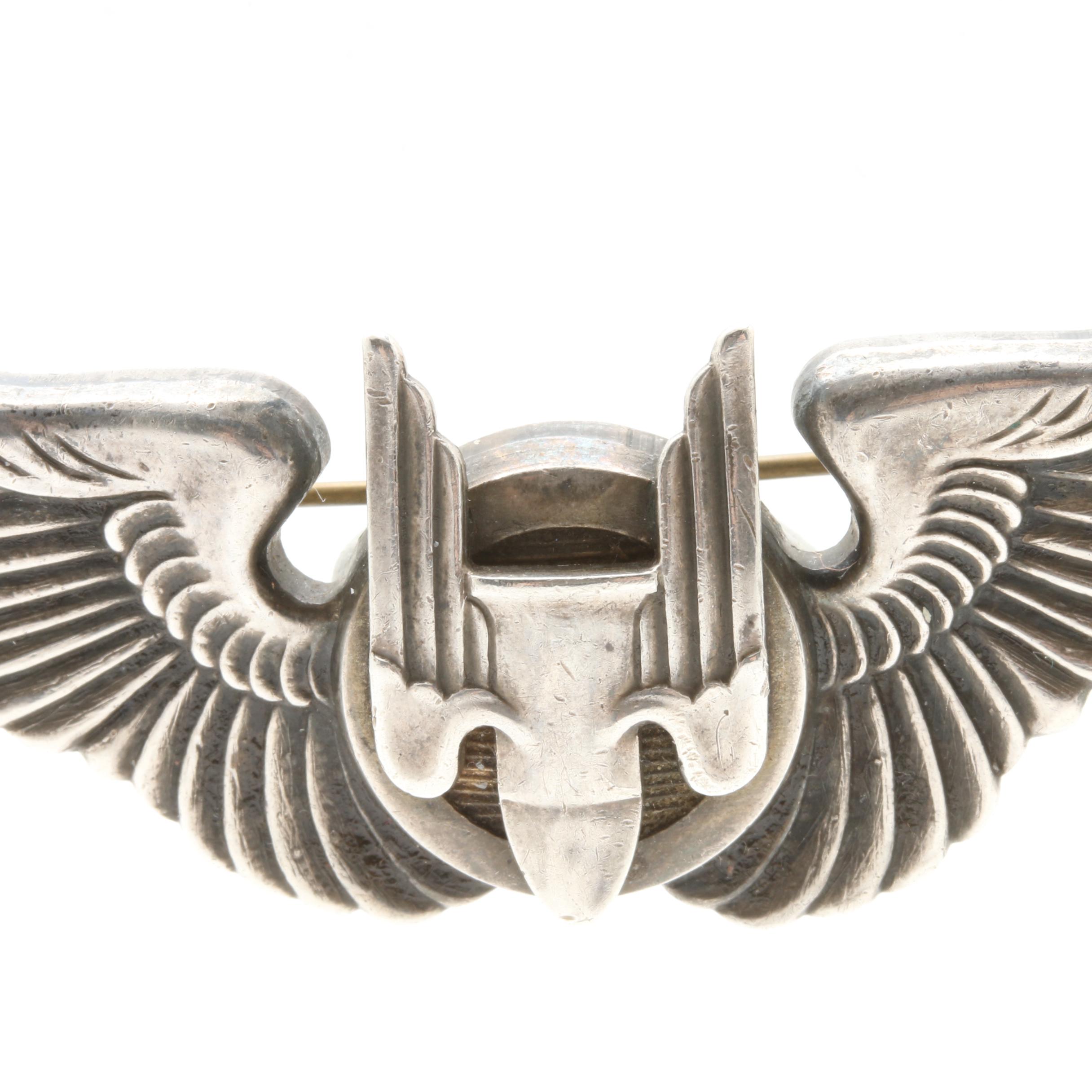 WWII Sterling Silver U.S Army Air Force Wings