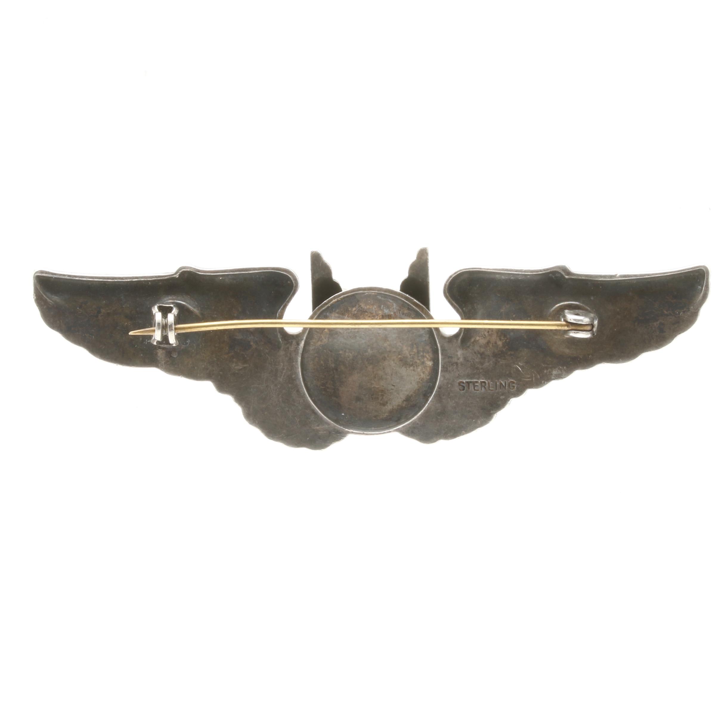 WWII Sterling Silver U.S Army Air Force Wings