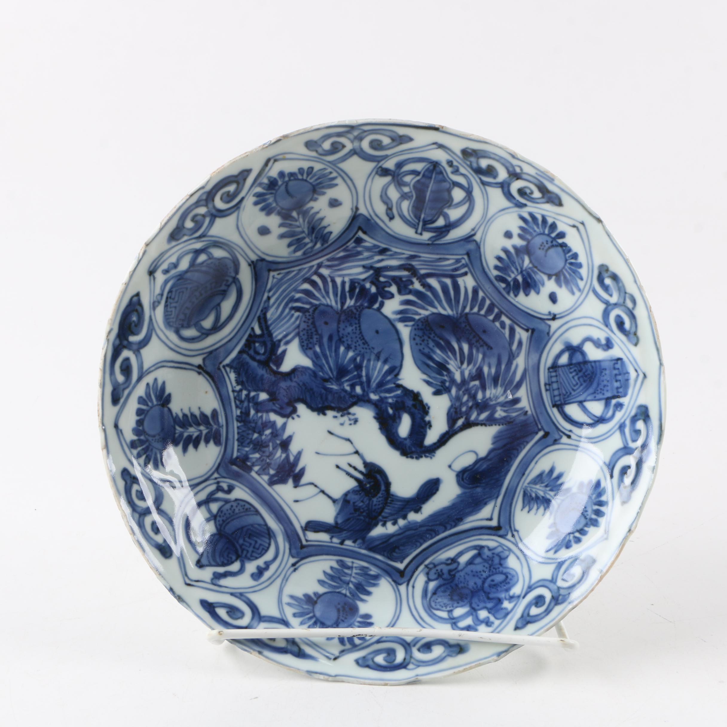 Chinese Ming Dynasty Kraak Export Ware Porcelain Plate