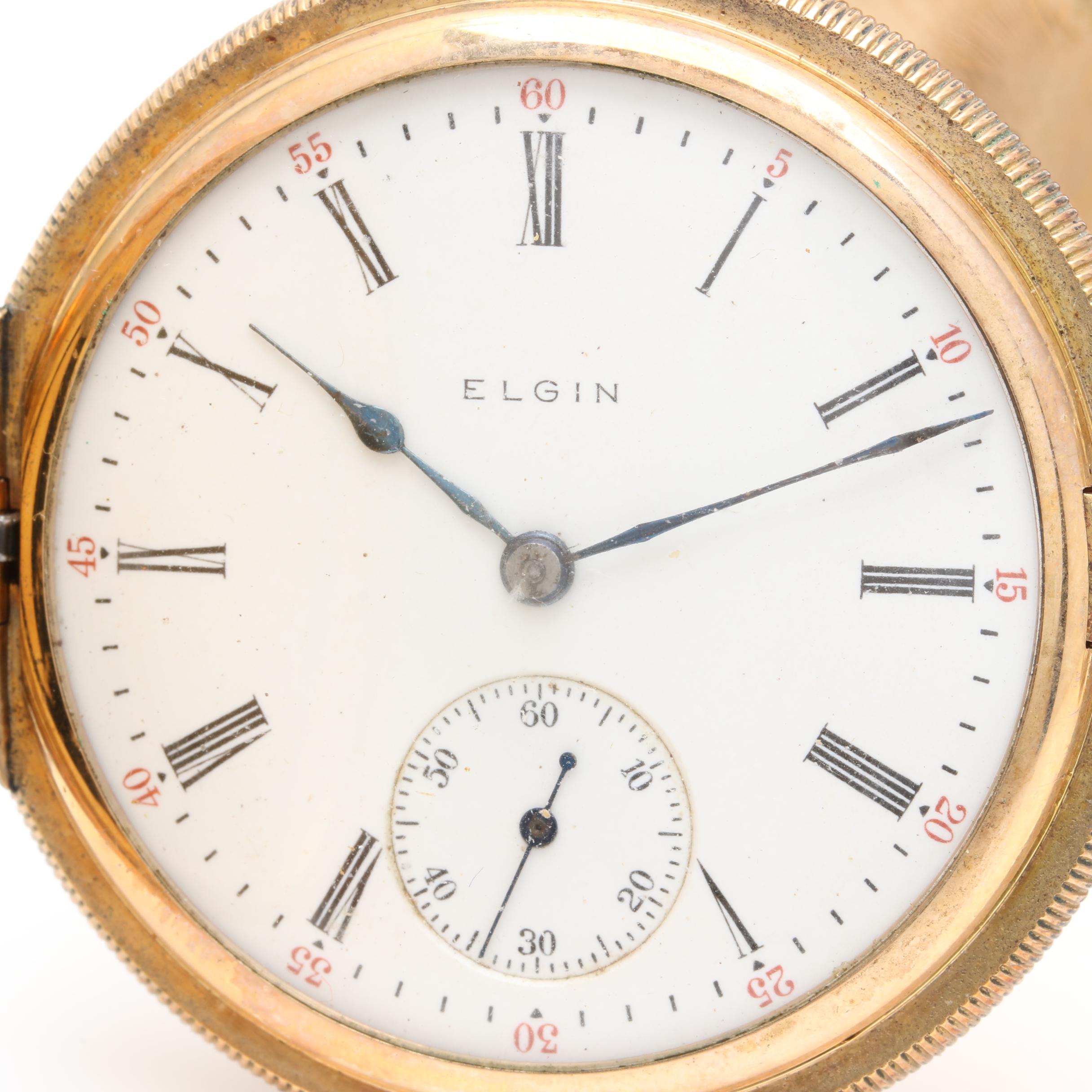 Antique Elgin Gold Filled Side Winding Pocket Watches