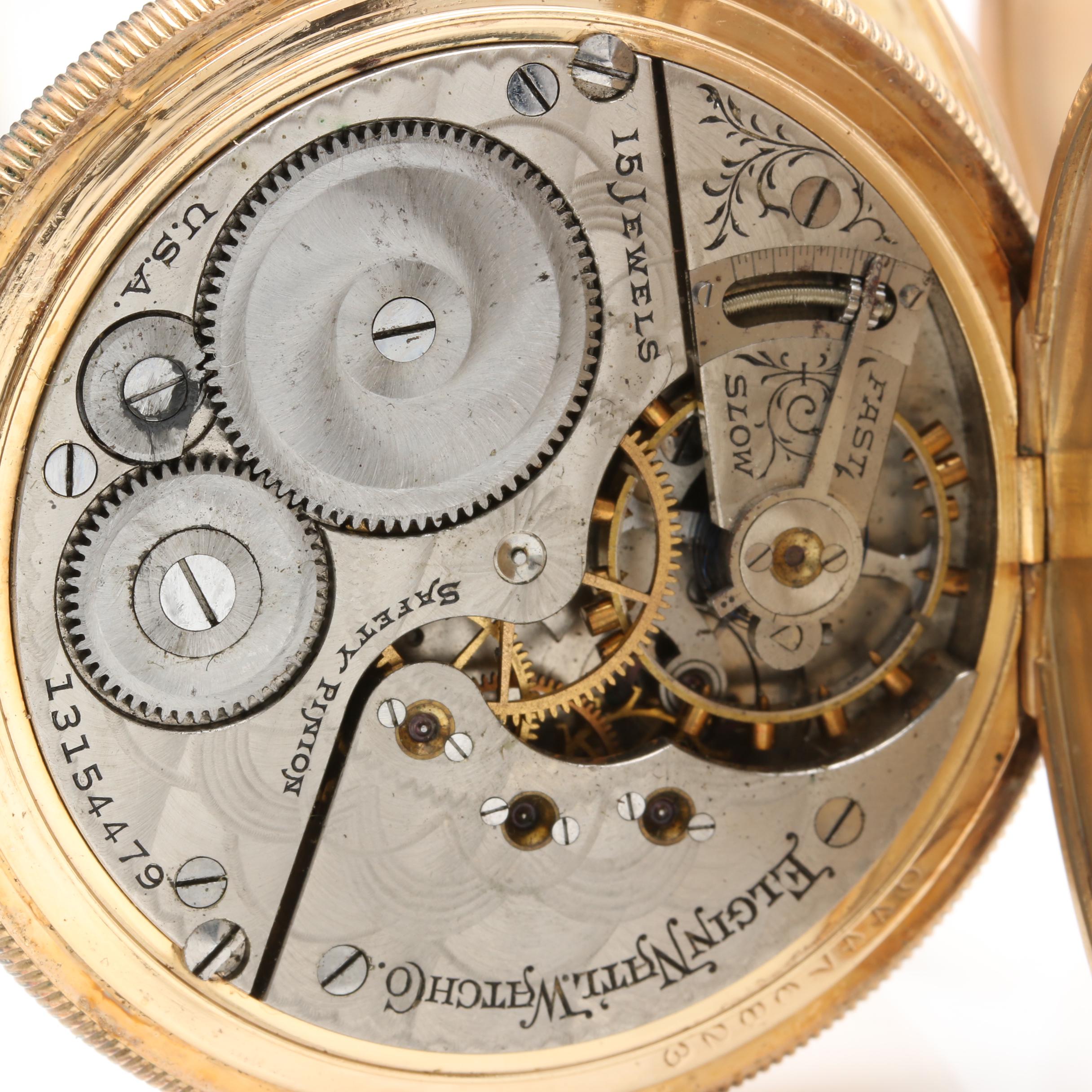 Antique Elgin Gold Filled Side Winding Pocket Watches