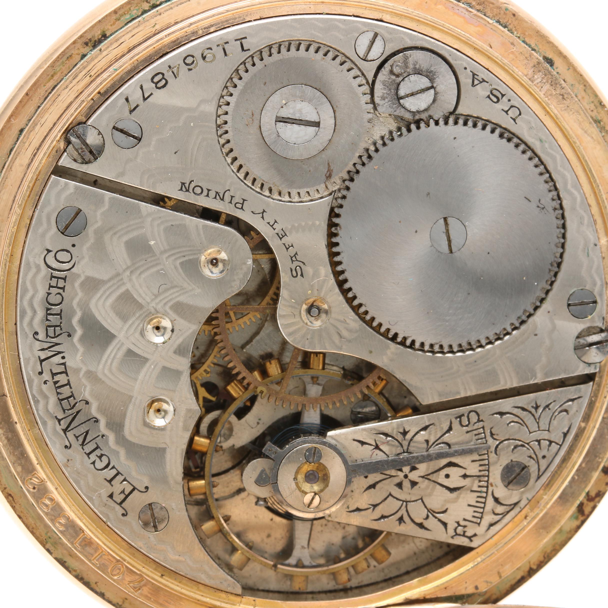 Antique Elgin Gold Filled Side Winding Pocket Watches