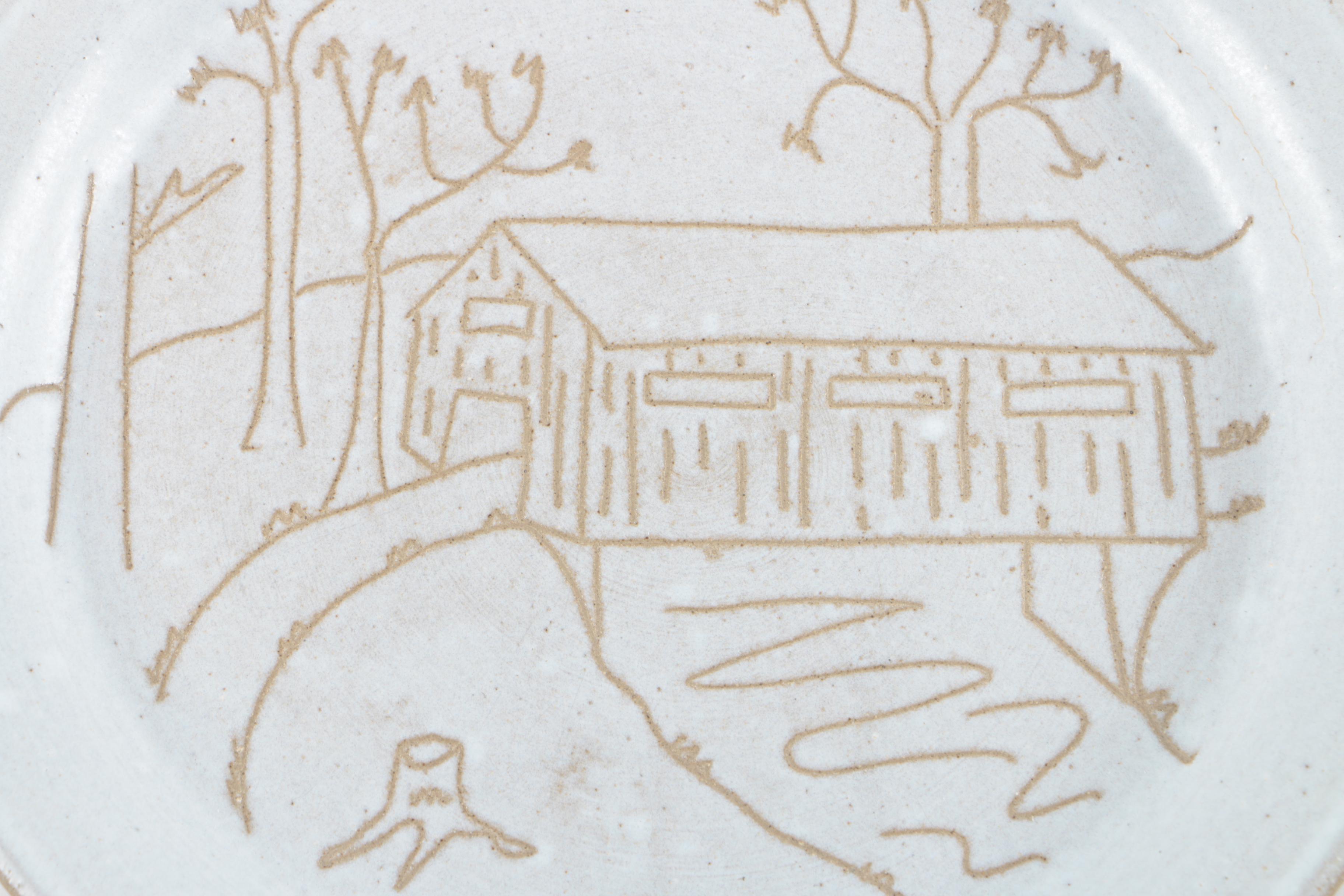 Vintage Martz Marshall Studios "Covered Bridge"Plate