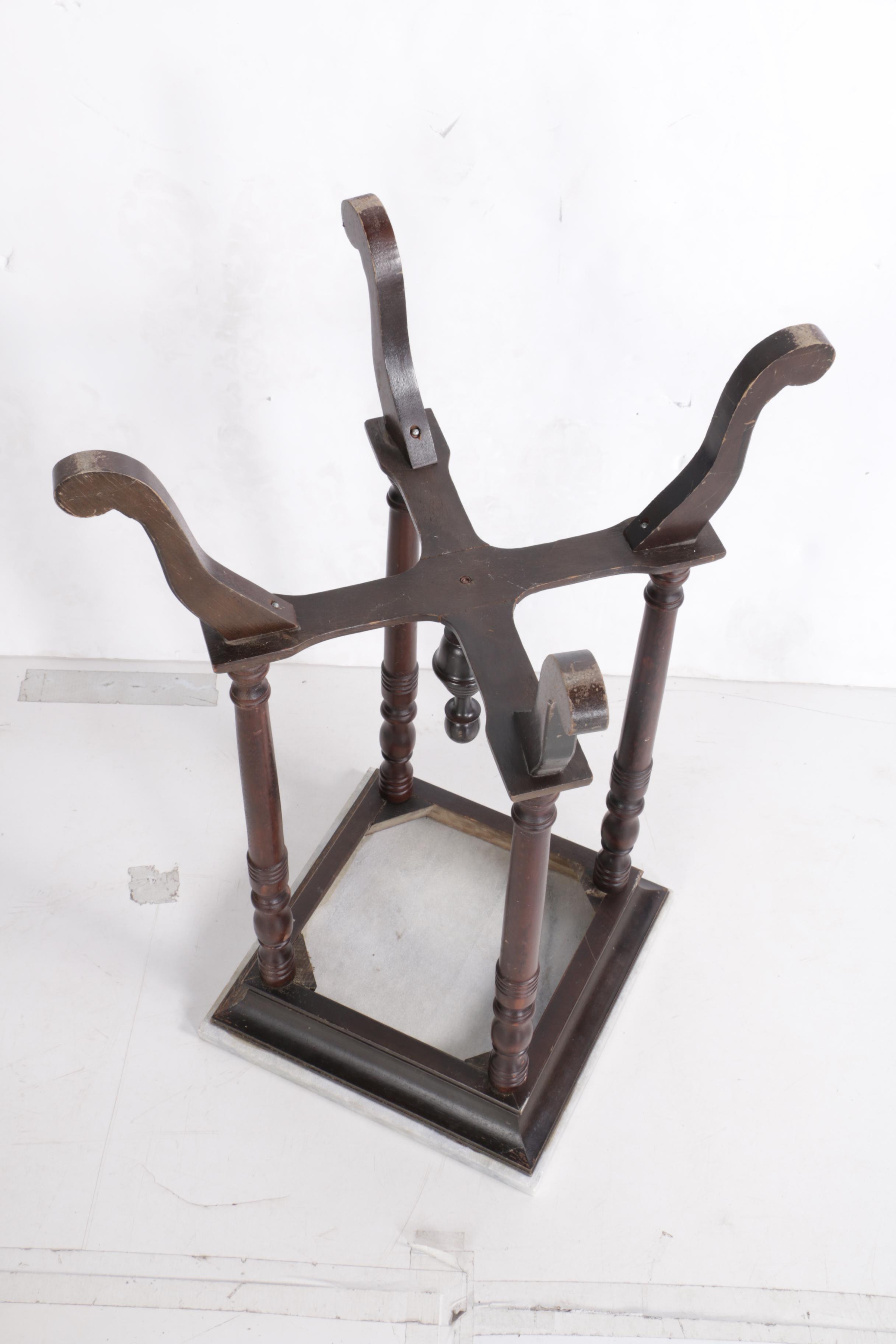 Vintage Marble Top Accent Table