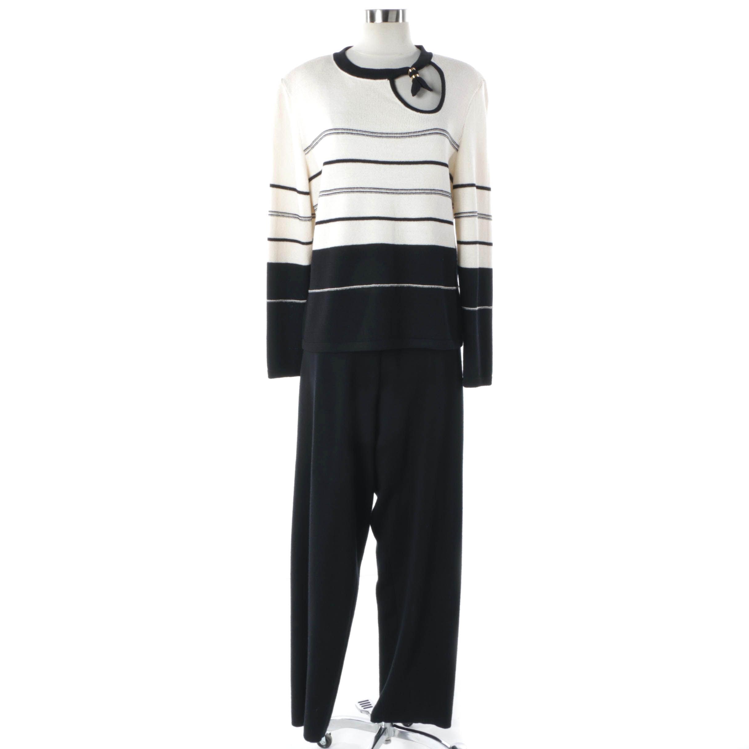 St. John Knit Sweater and Eileen Fisher Wool Pants