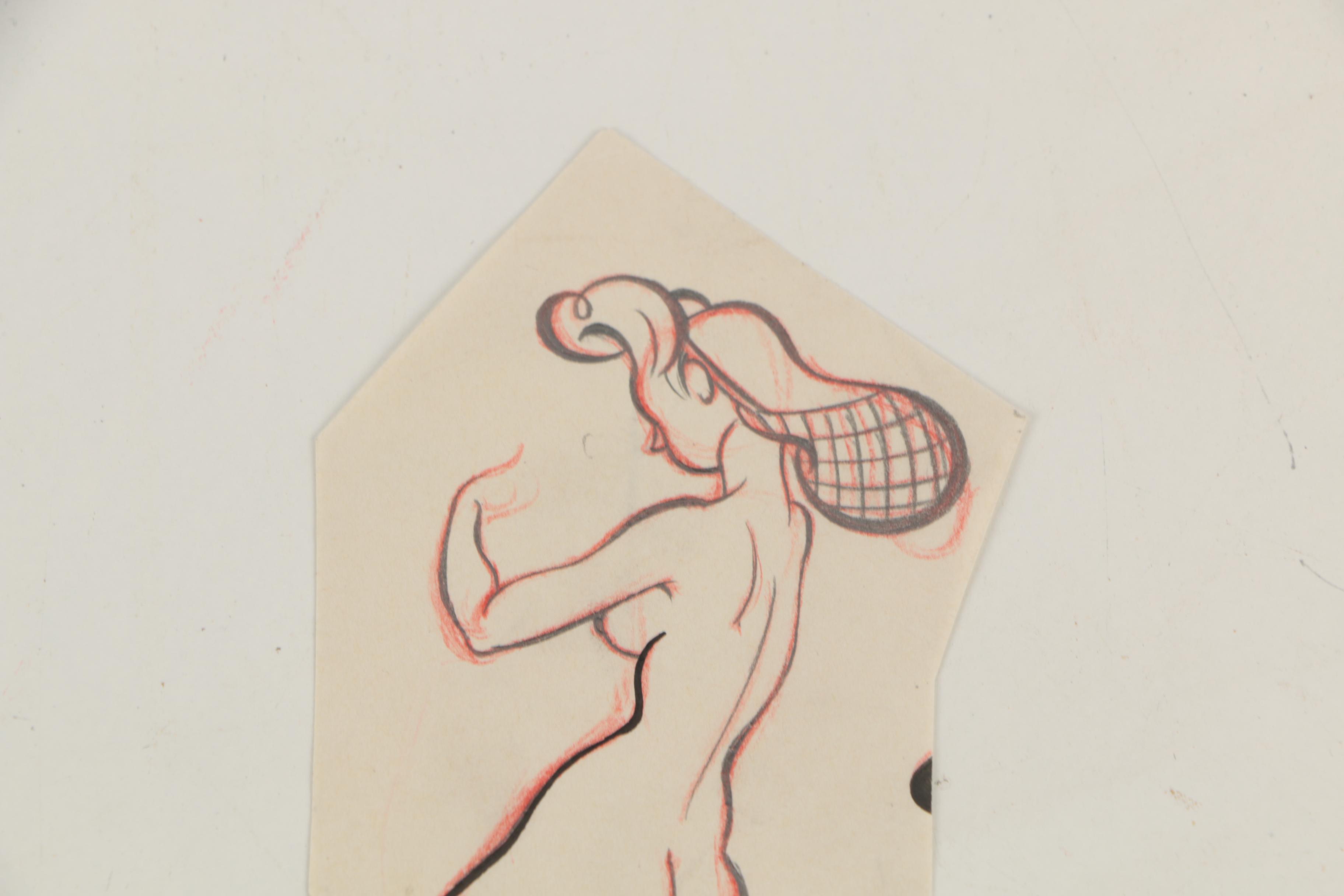 Pin-up Sketches and Print After "Dispatch from Disney Vol. 1 No. 1, 1943"