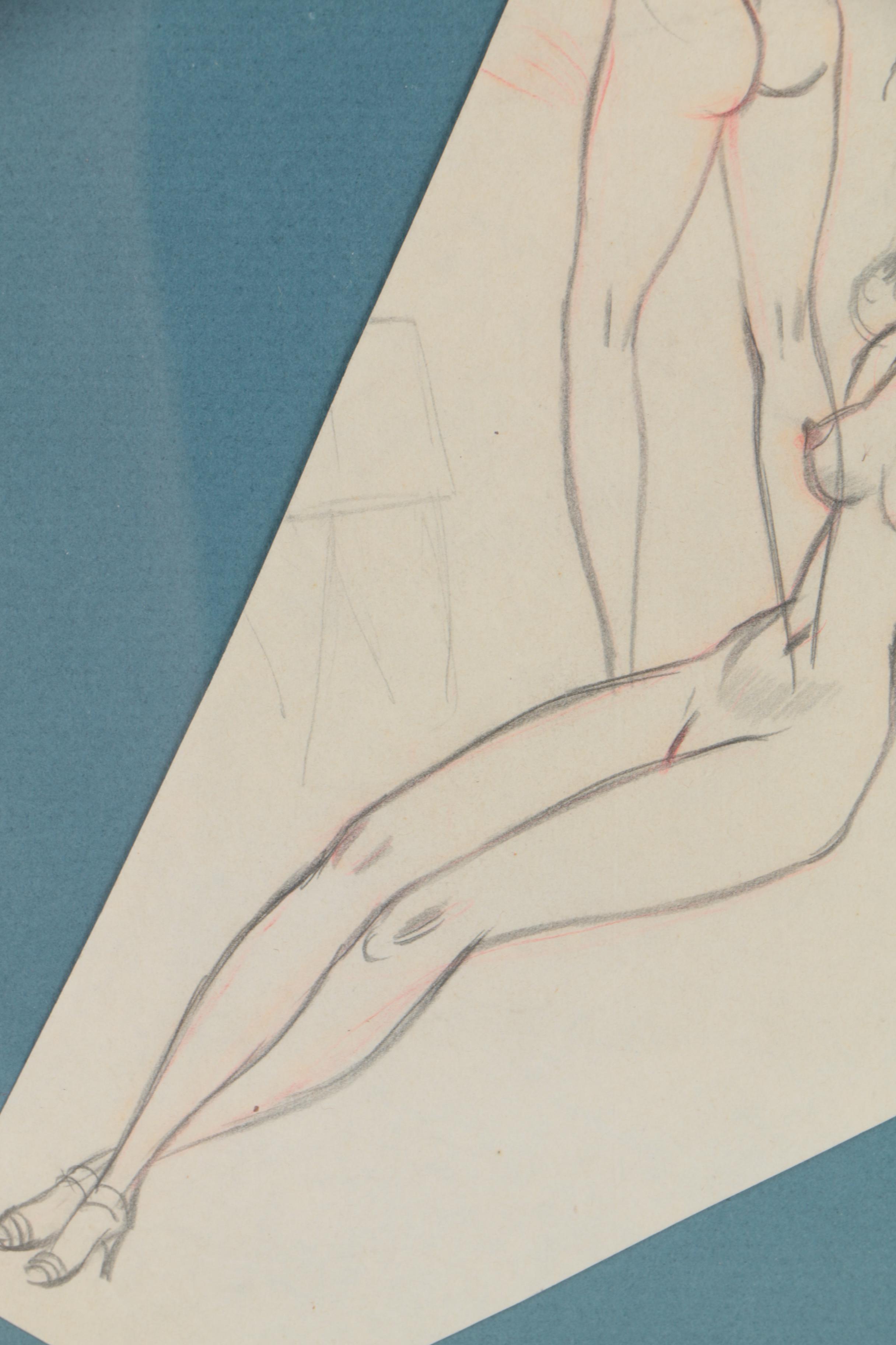 Pin-up Sketches and Print After "Dispatch from Disney Vol. 1 No. 1, 1943"