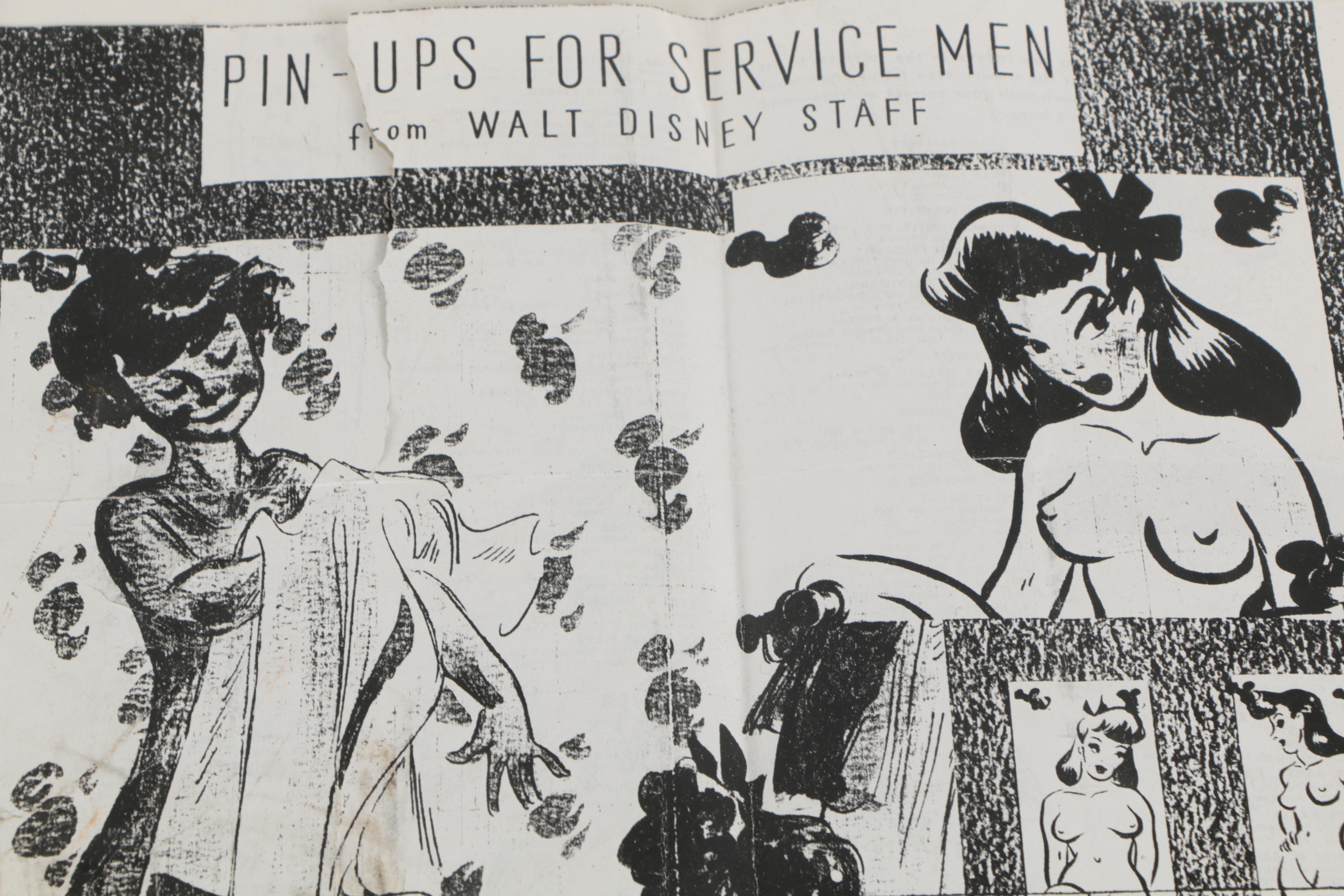 Pin-up Sketches and Print After "Dispatch from Disney Vol. 1 No. 1, 1943"