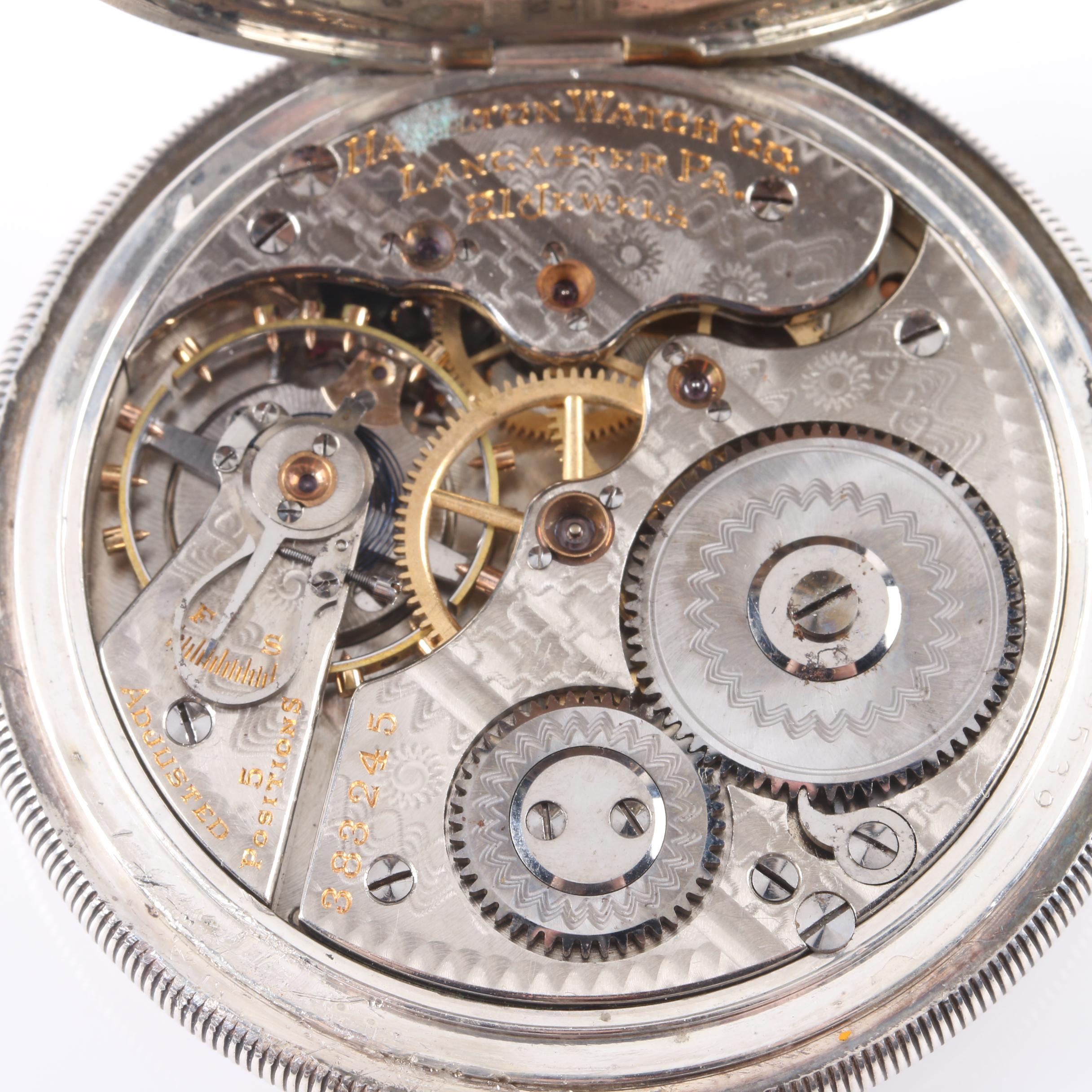 Antique Hamilton Sterling Silver Full Hunter Pocket Watch