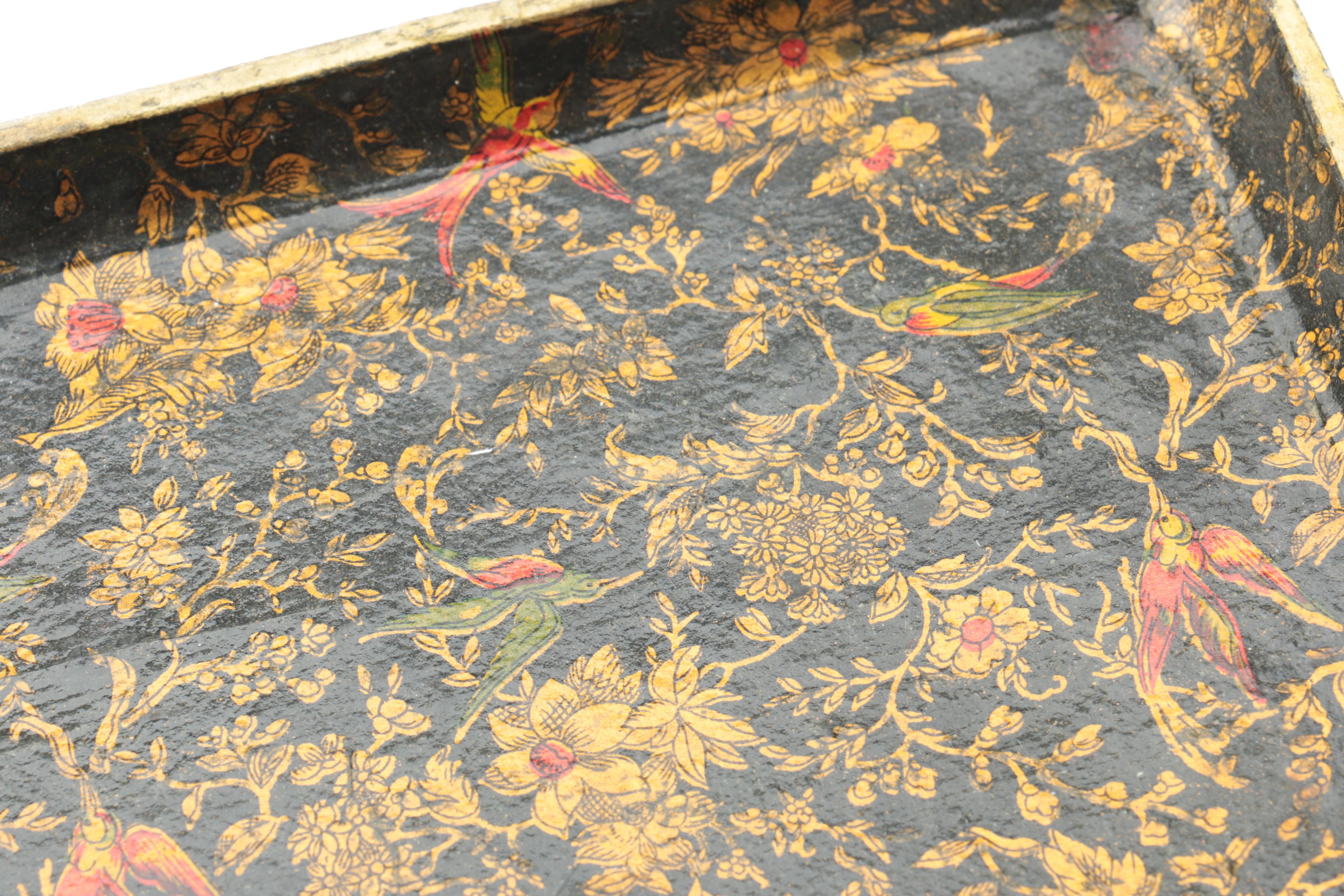 Vintage Japanese Paper Mache Tray with Chopstick Rests