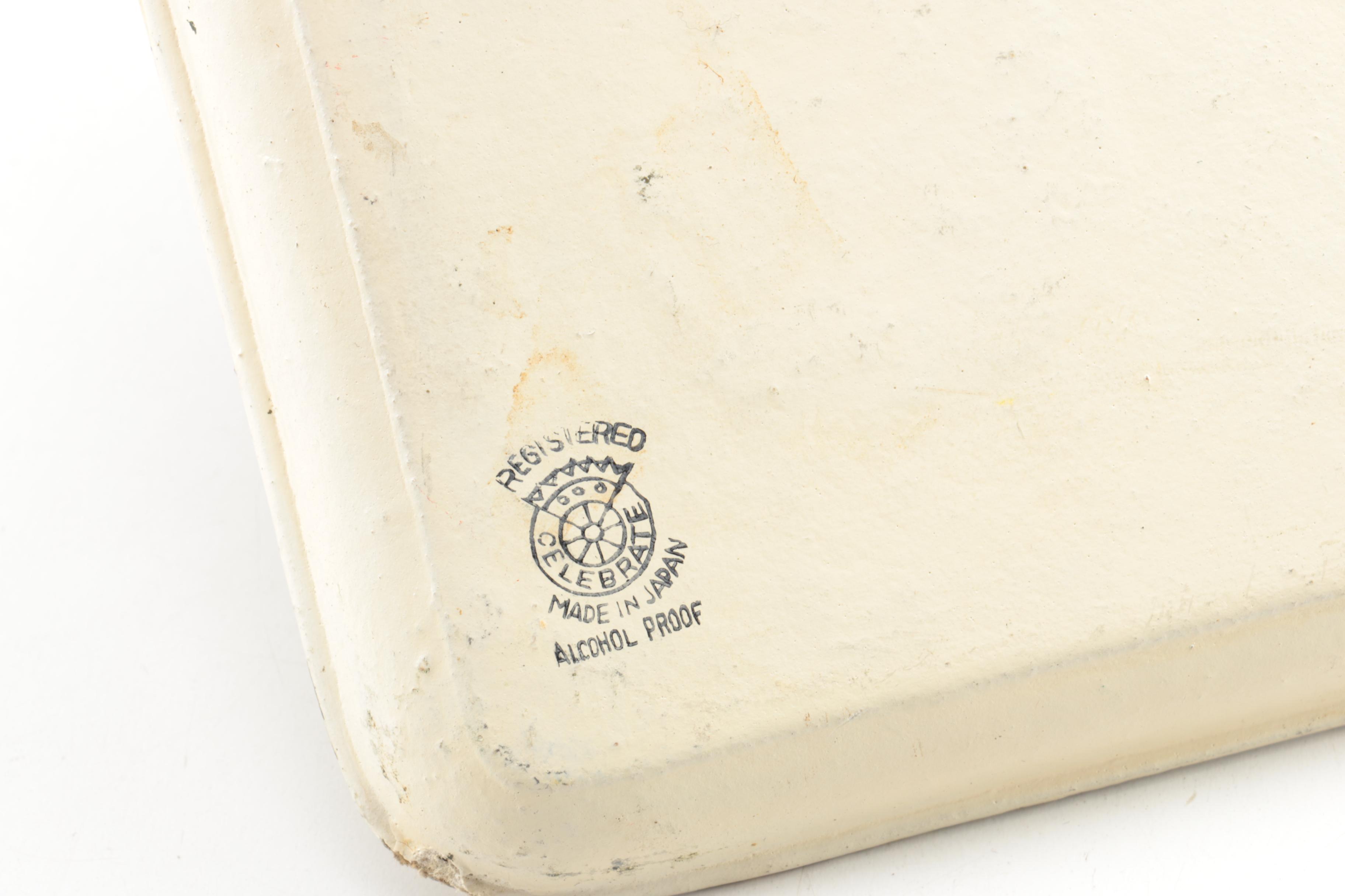 Vintage Japanese Paper Mache Tray with Chopstick Rests