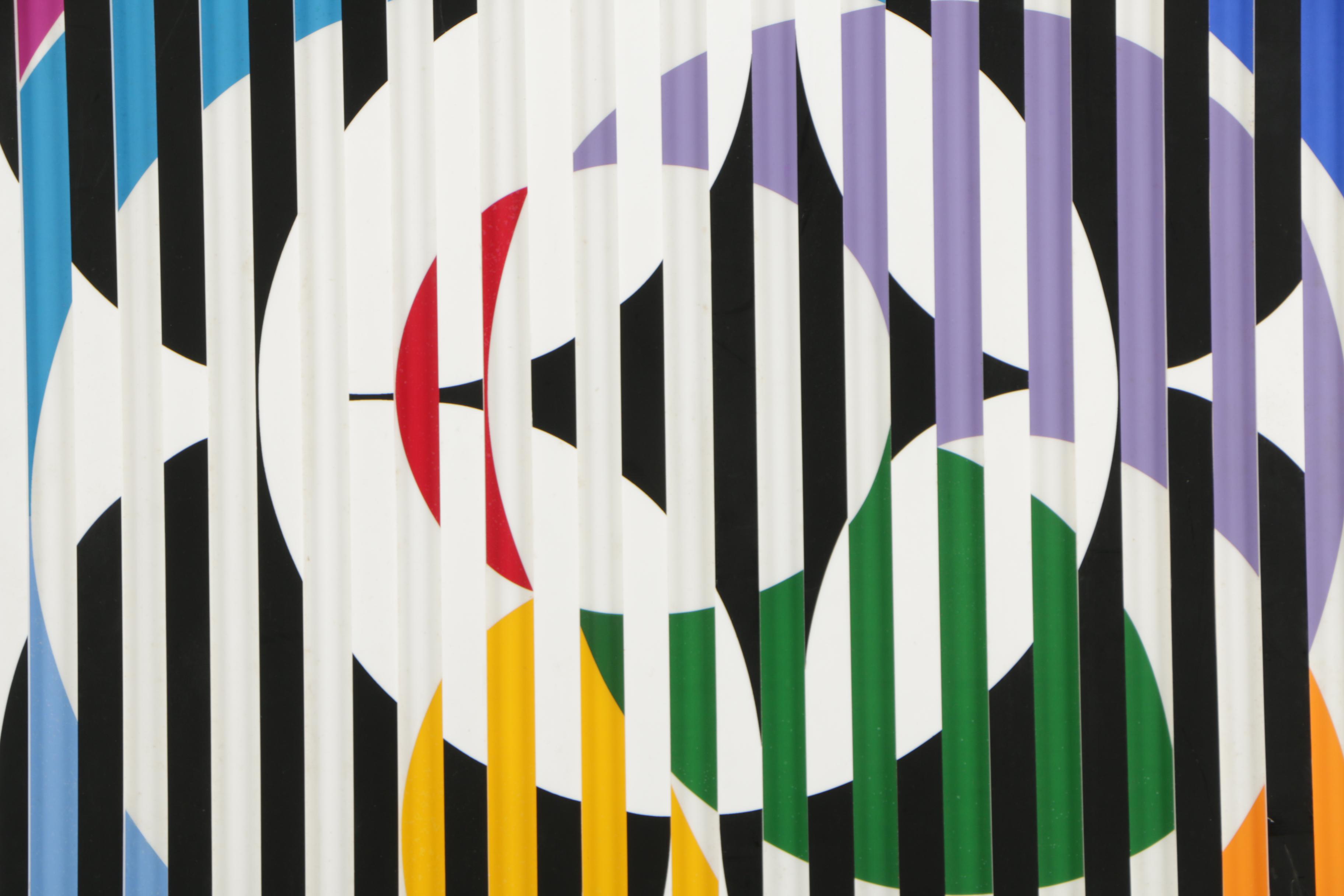 Yaacov Agam Serigraph on Acrylic "Birth of a Flag"