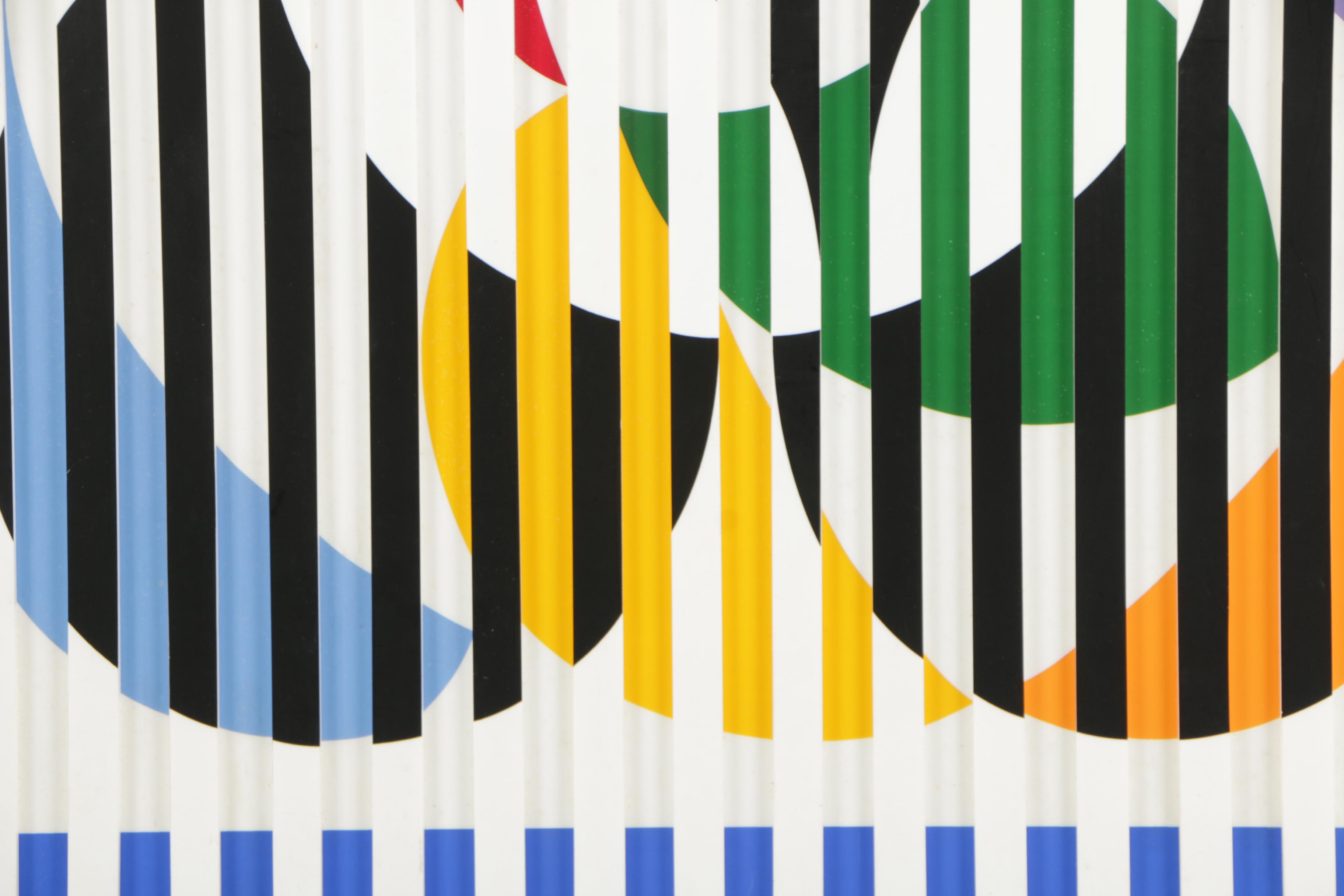 Yaacov Agam Serigraph on Acrylic "Birth of a Flag"