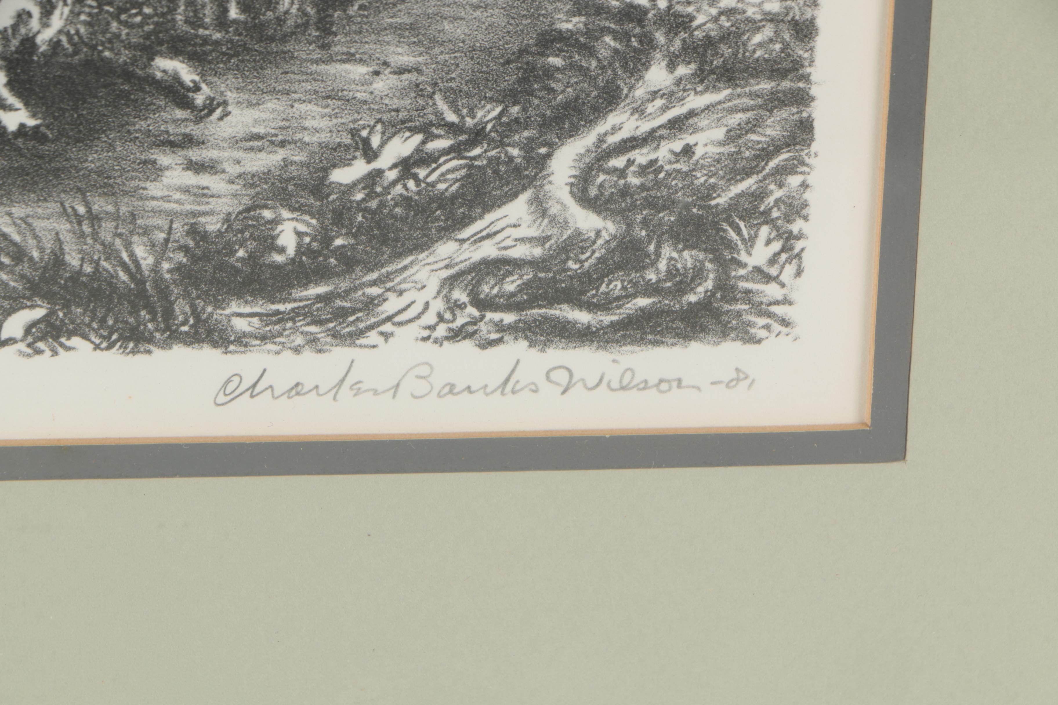 1981 Charles Banks Wilson Lithograph "Tar Creek Boy"