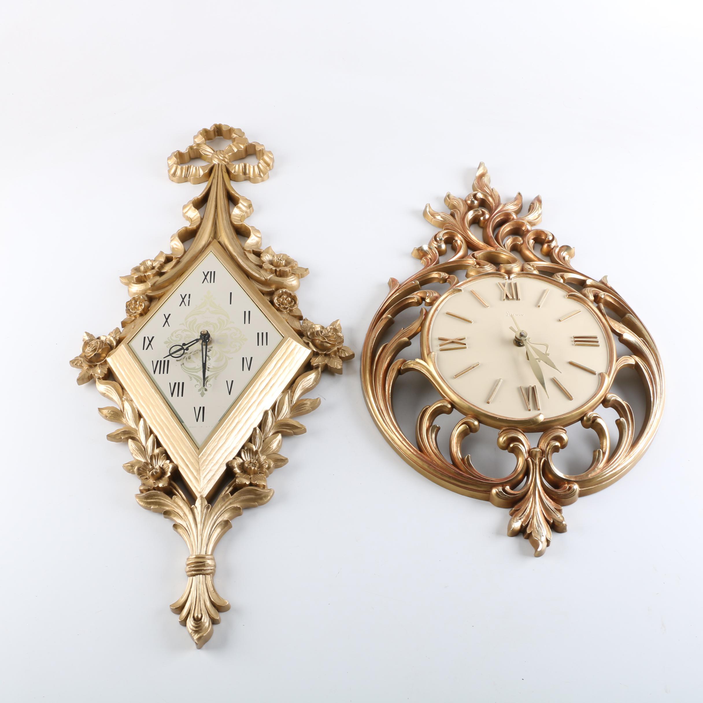 Gold Tone Wall Clocks