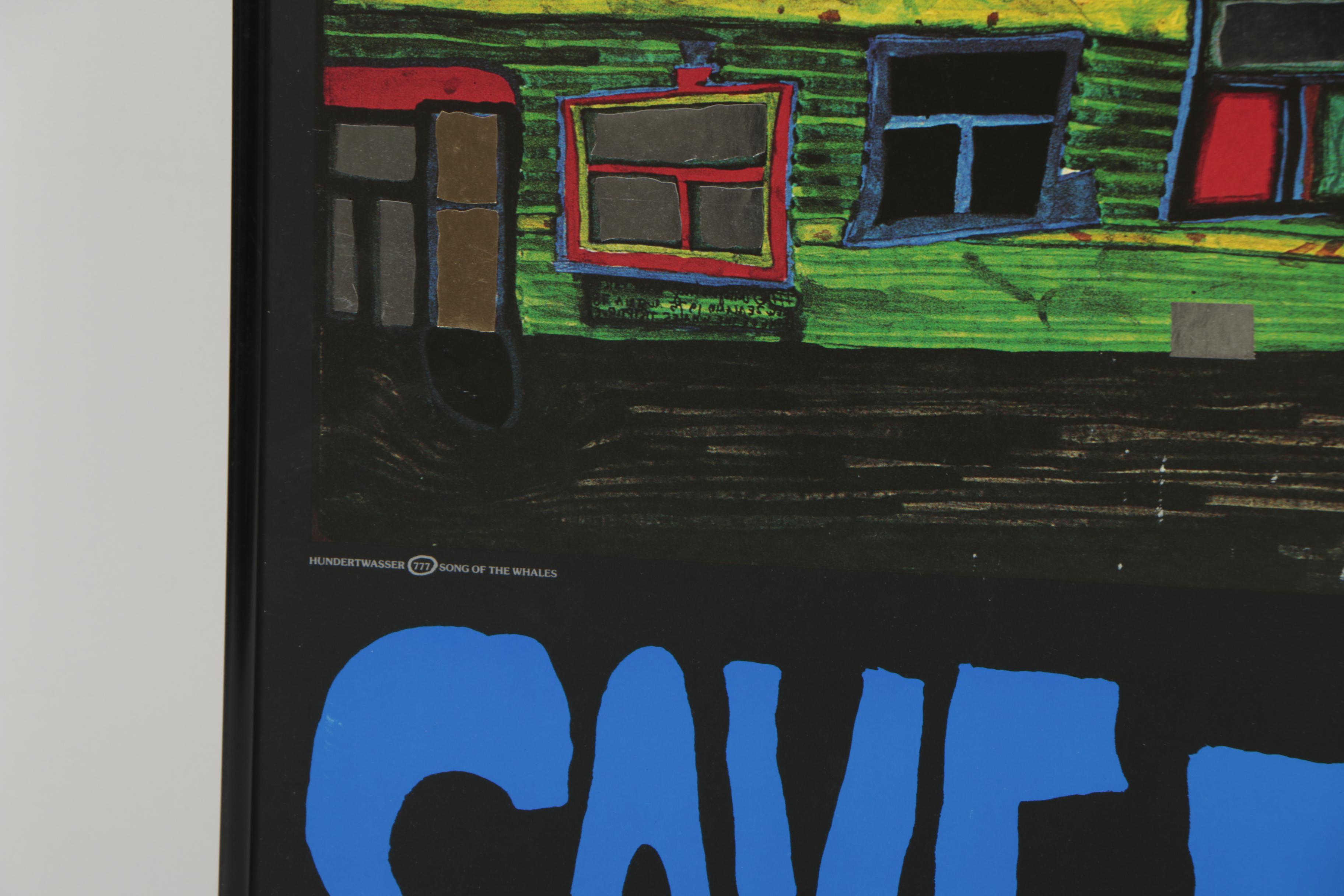 Friedensreich Hundertwasser Mixed Media Poster "Save The Whales"