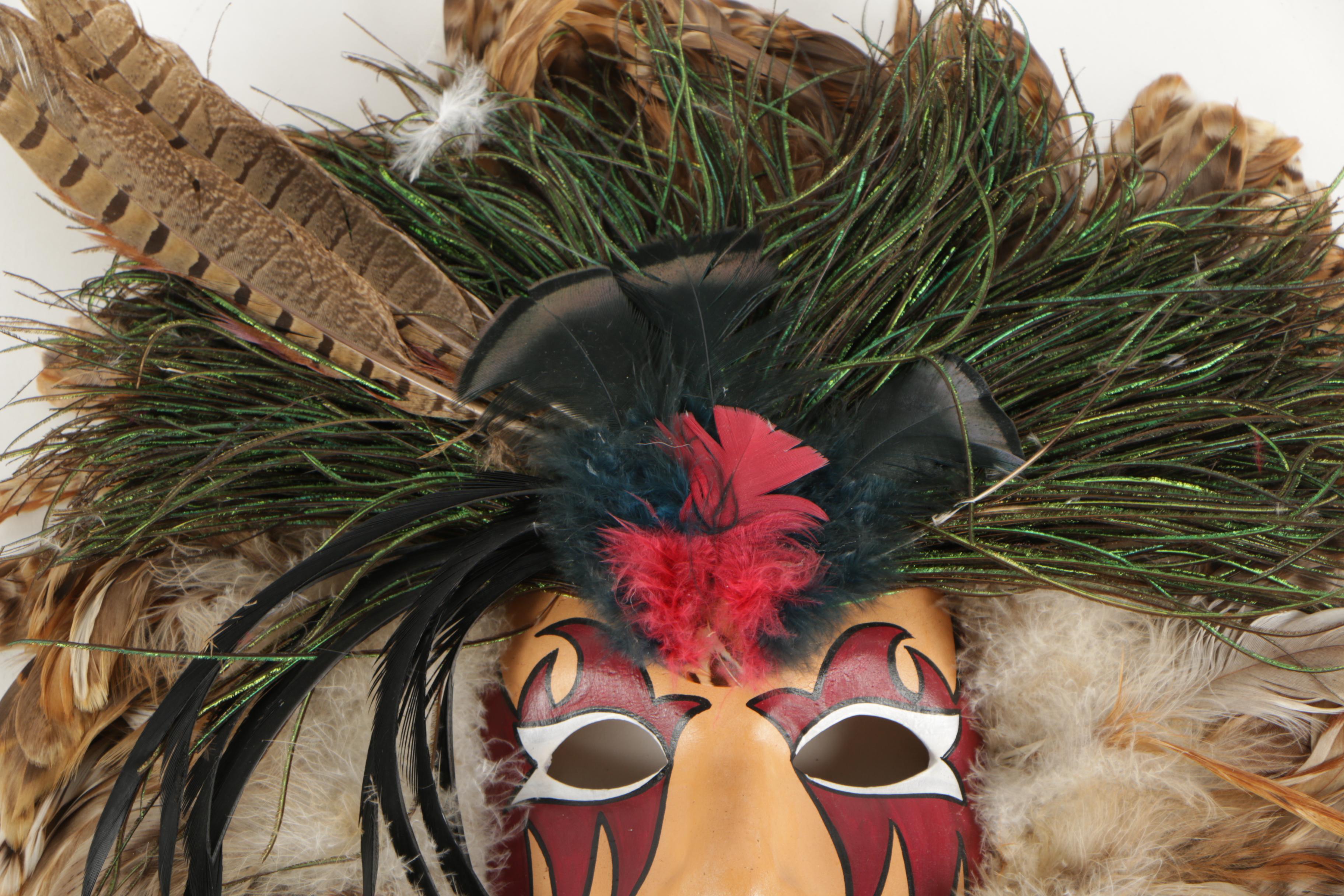 R.W. Adamson Mixed Media Masks "The Protector" and "The Truth Sayer"