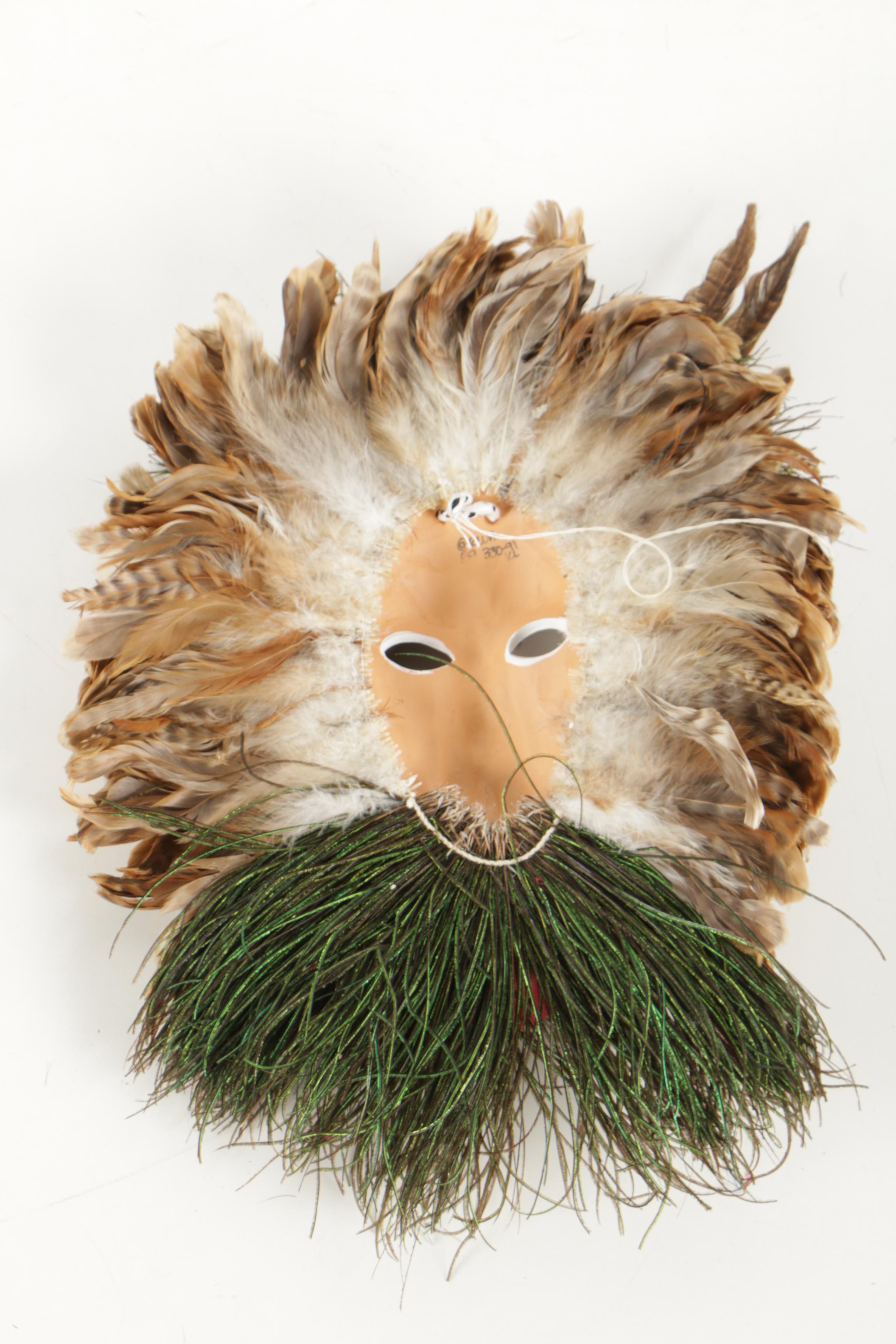 R.W. Adamson Mixed Media Masks "The Protector" and "The Truth Sayer"