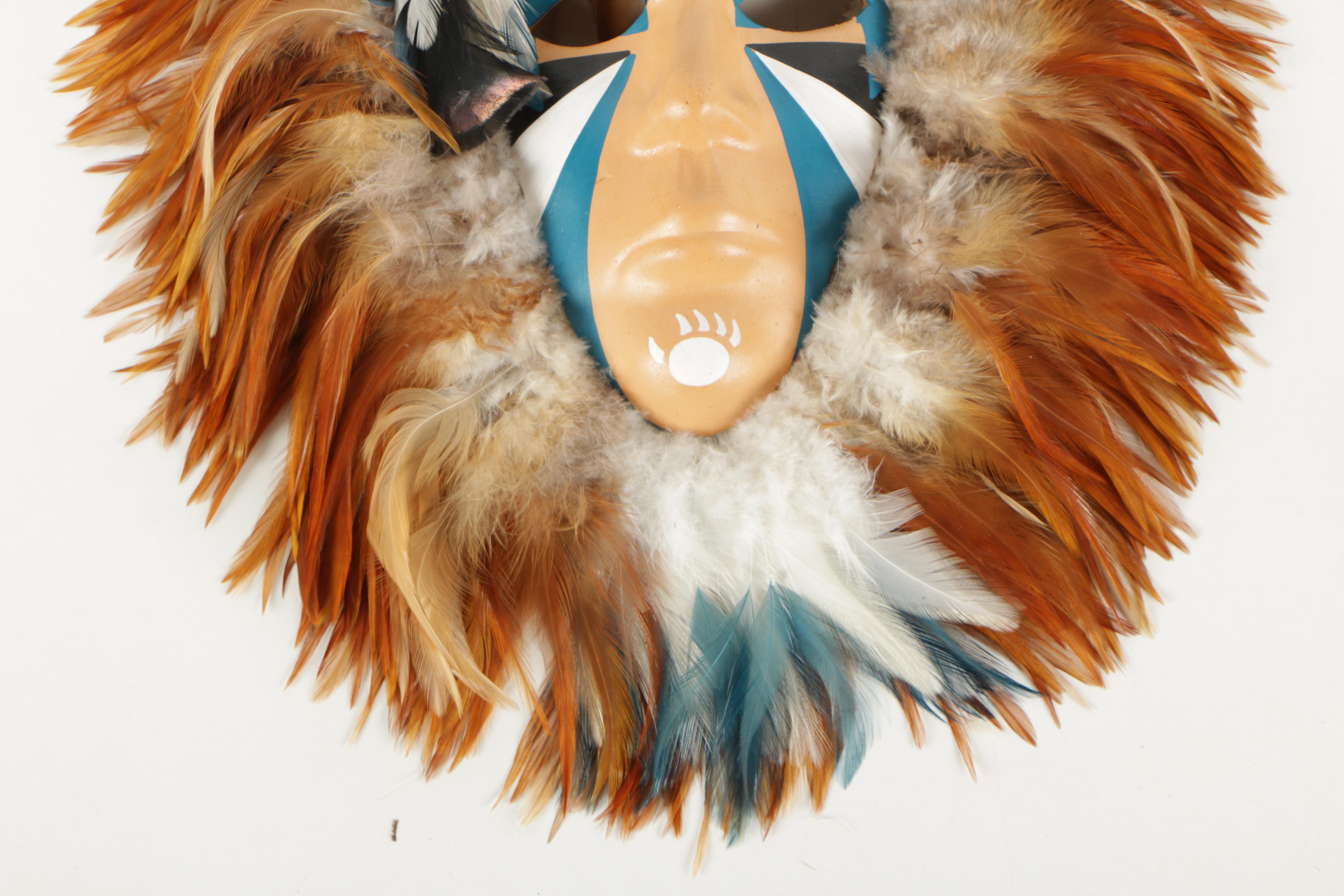 R.W. Adamson Mixed Media Masks "The Protector" and "The Truth Sayer"