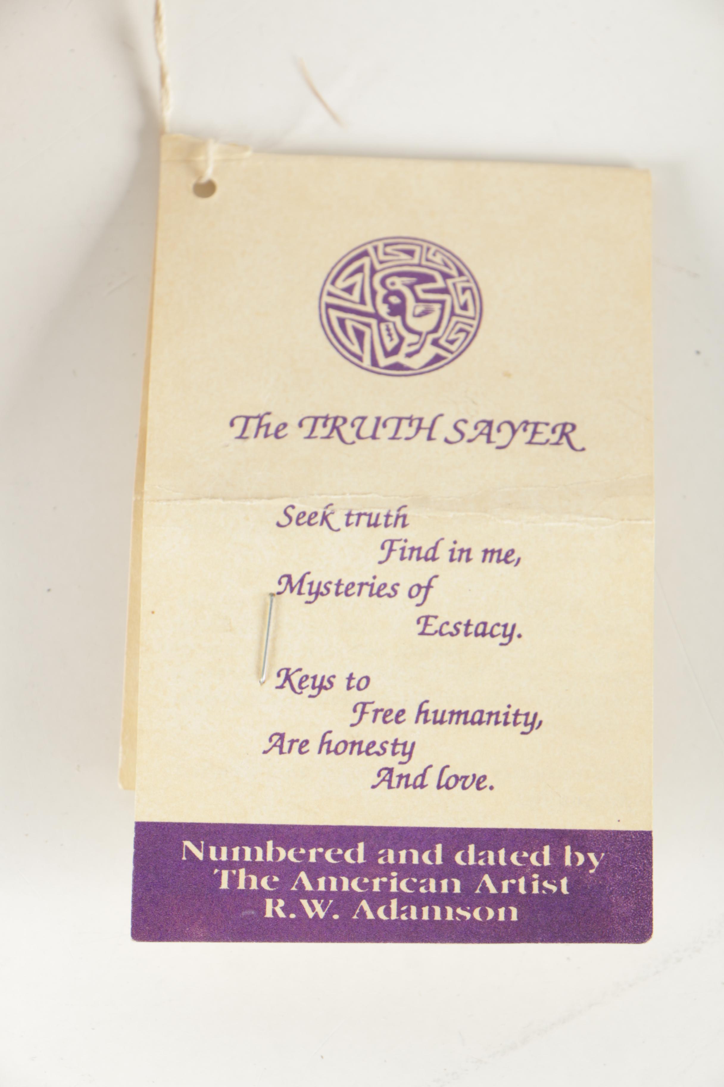 R.W. Adamson Mixed Media Masks "The Protector" and "The Truth Sayer"