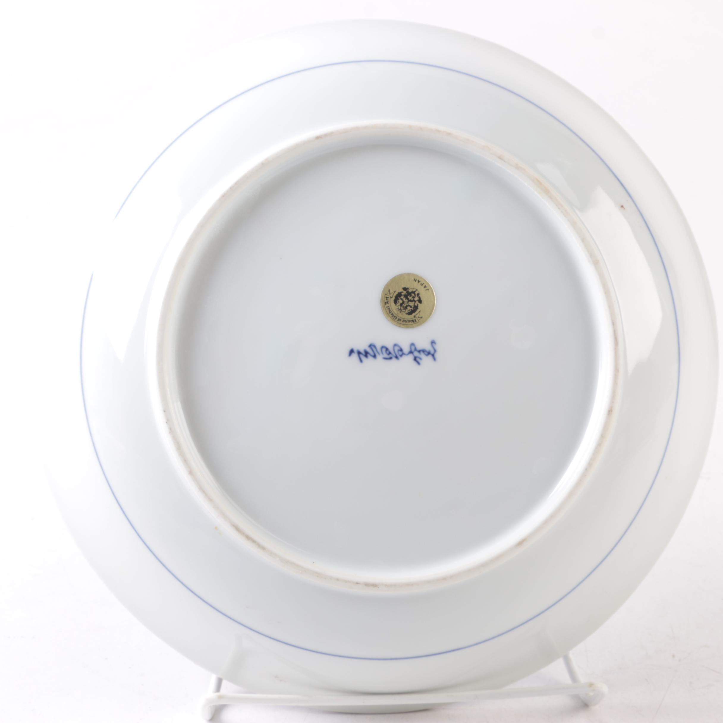 Vintage Japanese Arita Style Peacock Porcelain Tableware