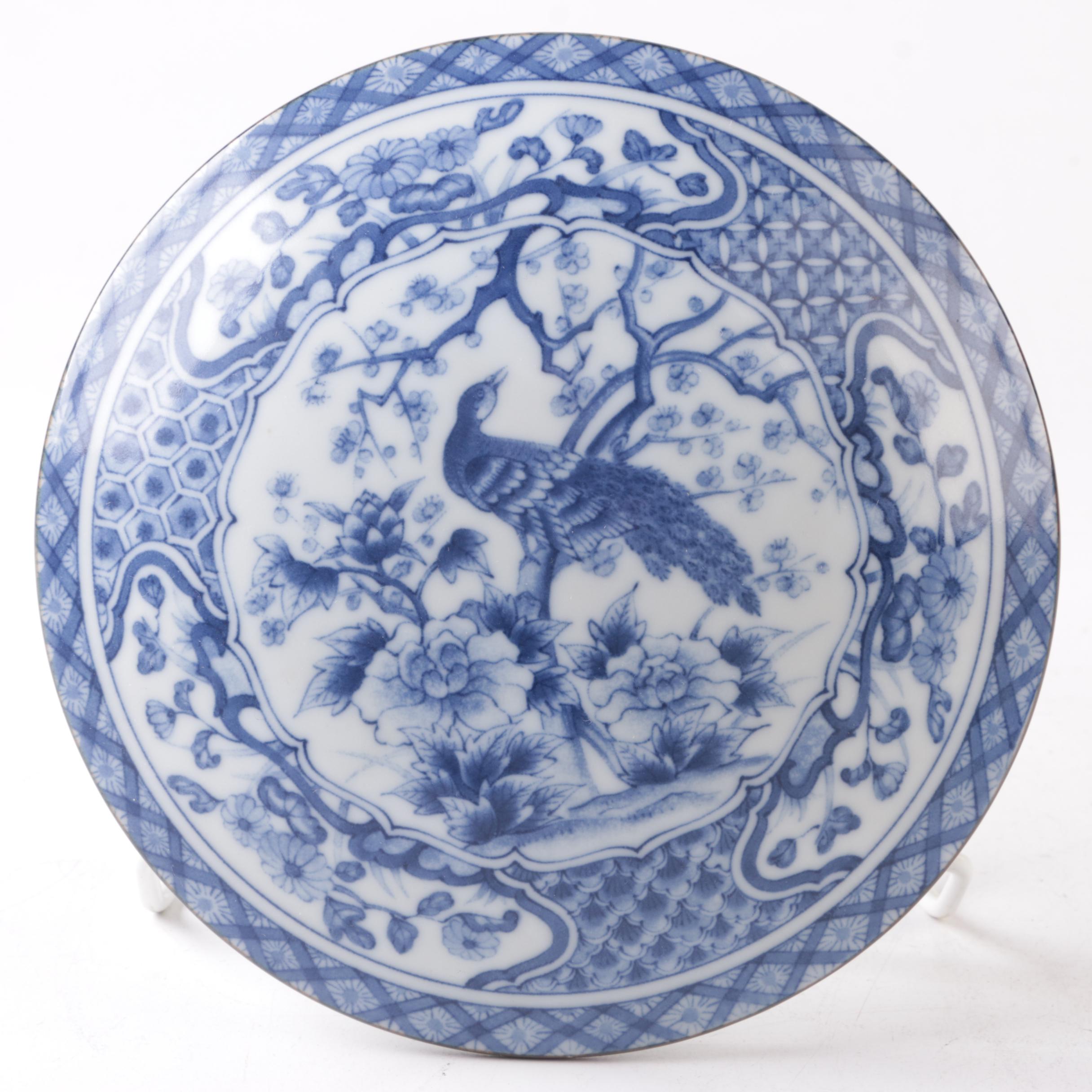 Vintage Japanese Arita Style Peacock Porcelain Tableware