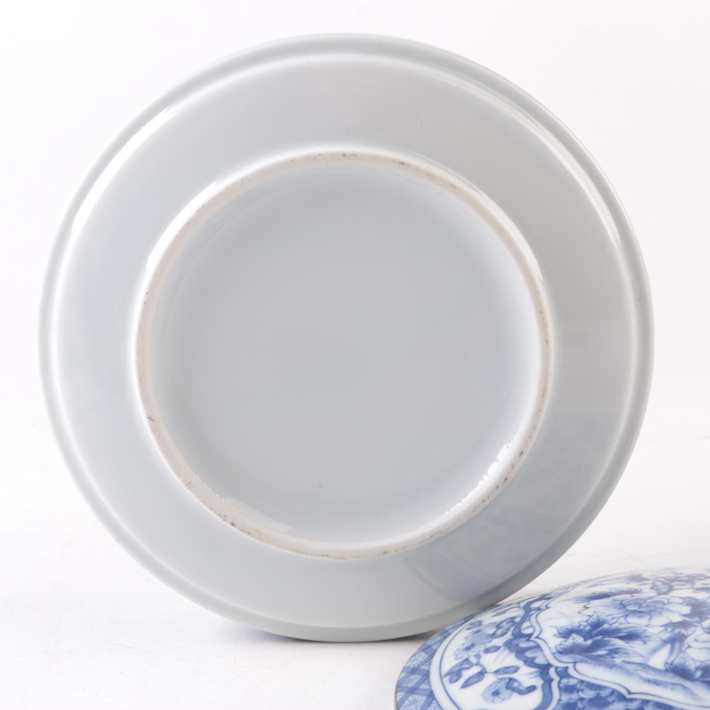 Vintage Japanese Arita Style Peacock Porcelain Tableware