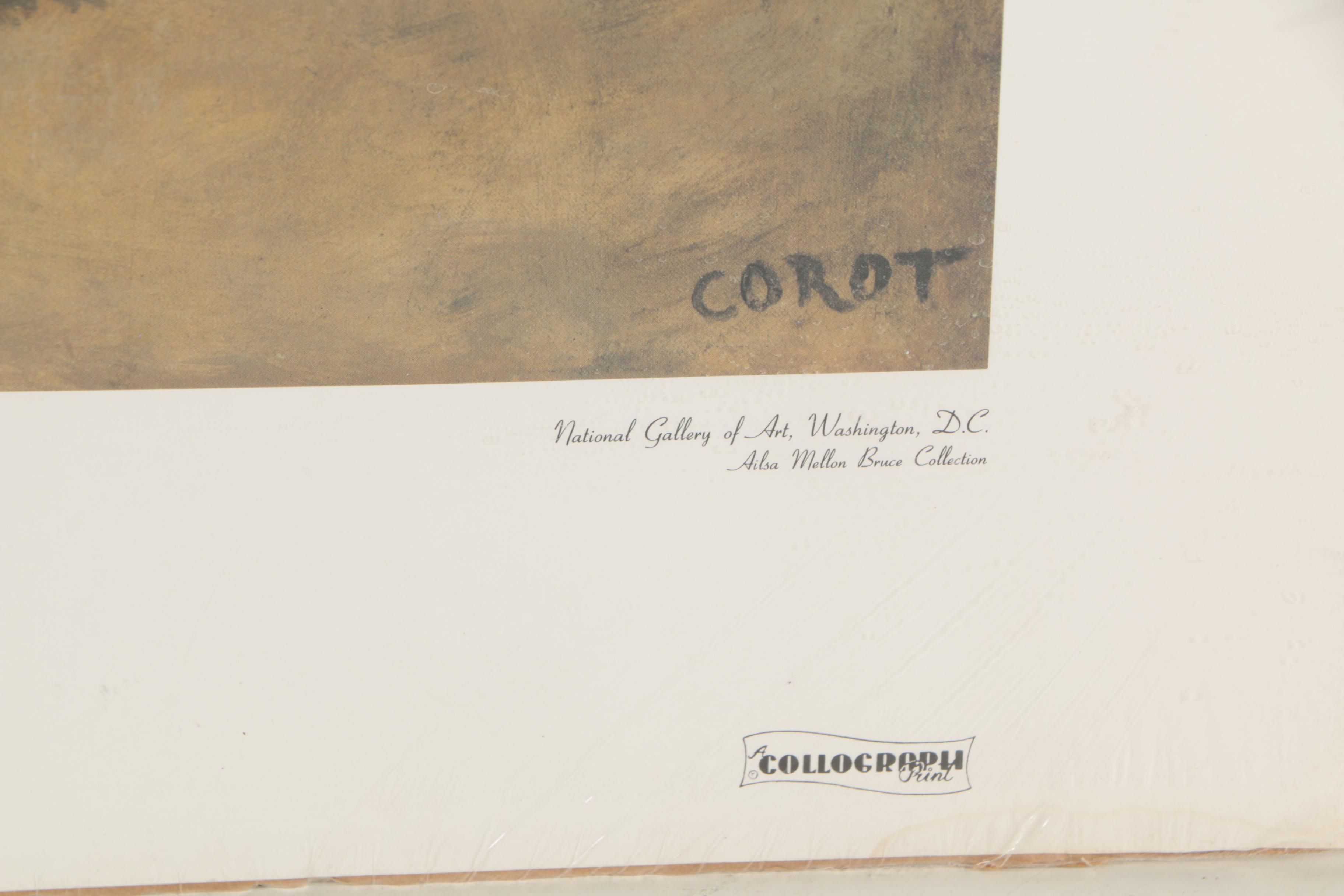 Offset Lithograph After Corot "Madame Stumpf and Her Daughter"