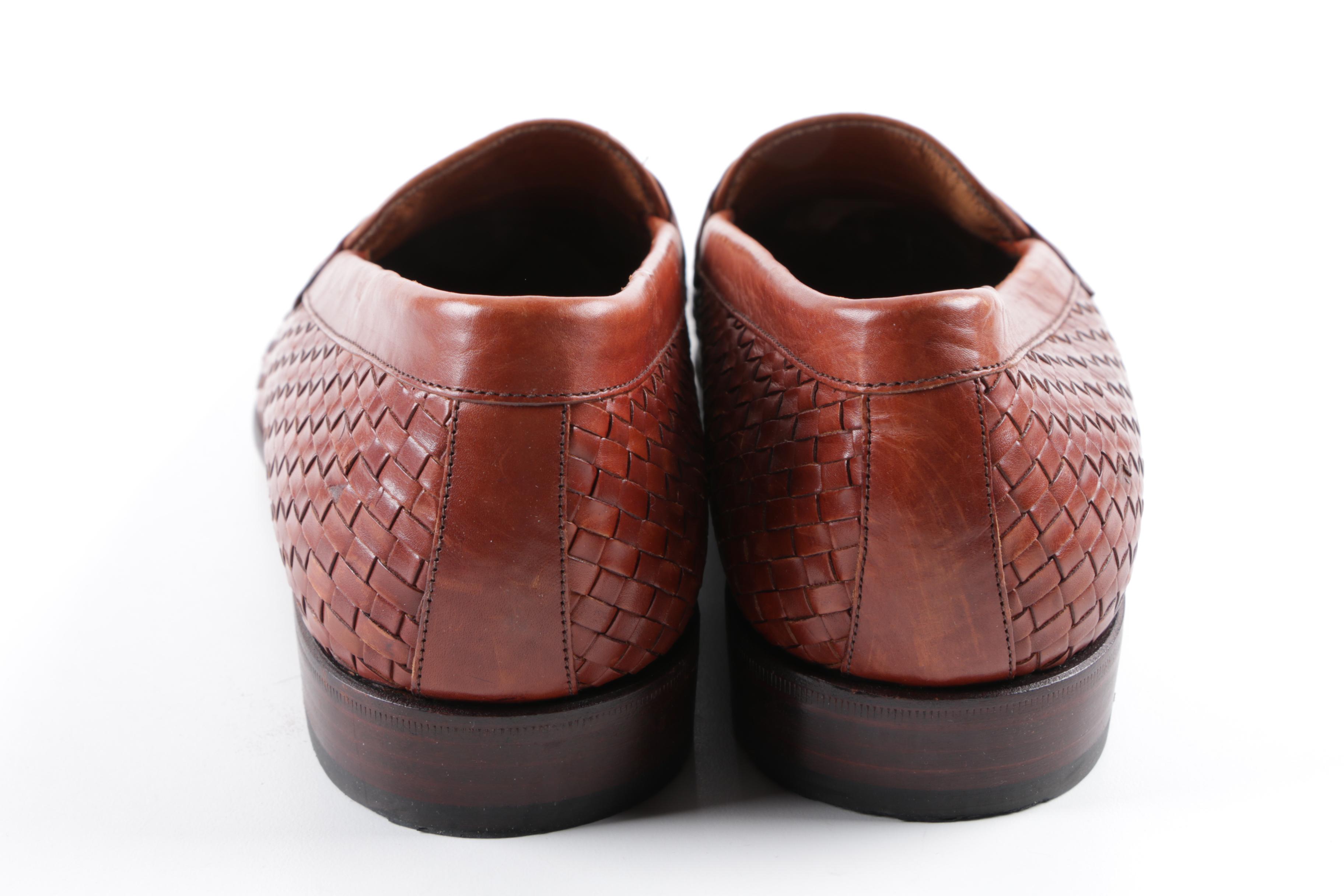 Bruno Magli Brown Leather Penny Loafers