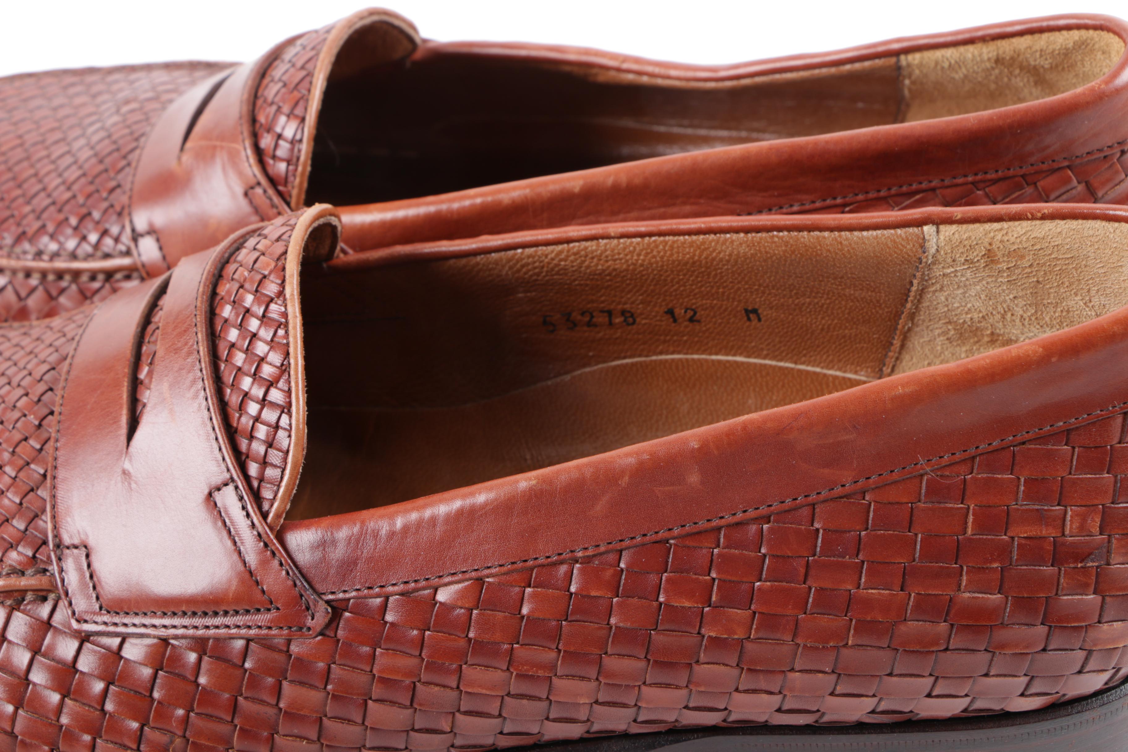 Bruno Magli Brown Leather Penny Loafers
