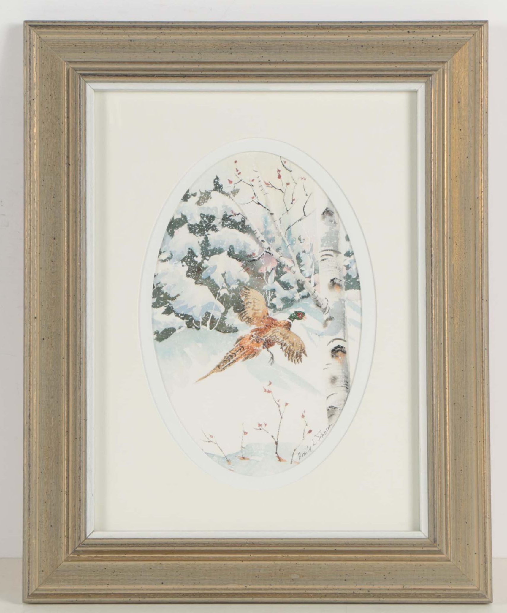 Emily L. Johnson Watercolor and Gouache Paintings of Birds