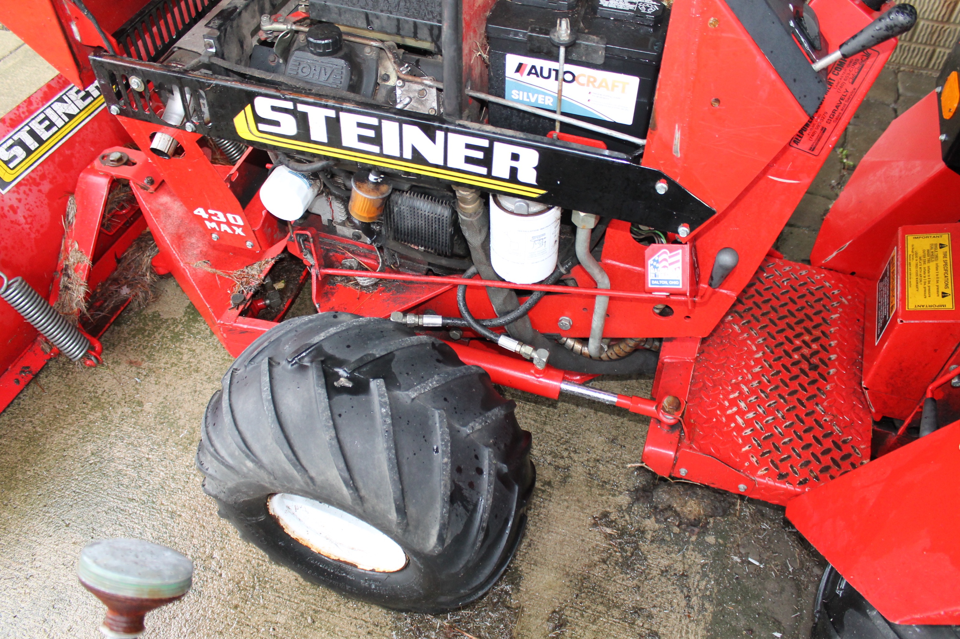 Steiner 430 Max Lawn Tractor with 60" Cutting Deck and Dozer Blade