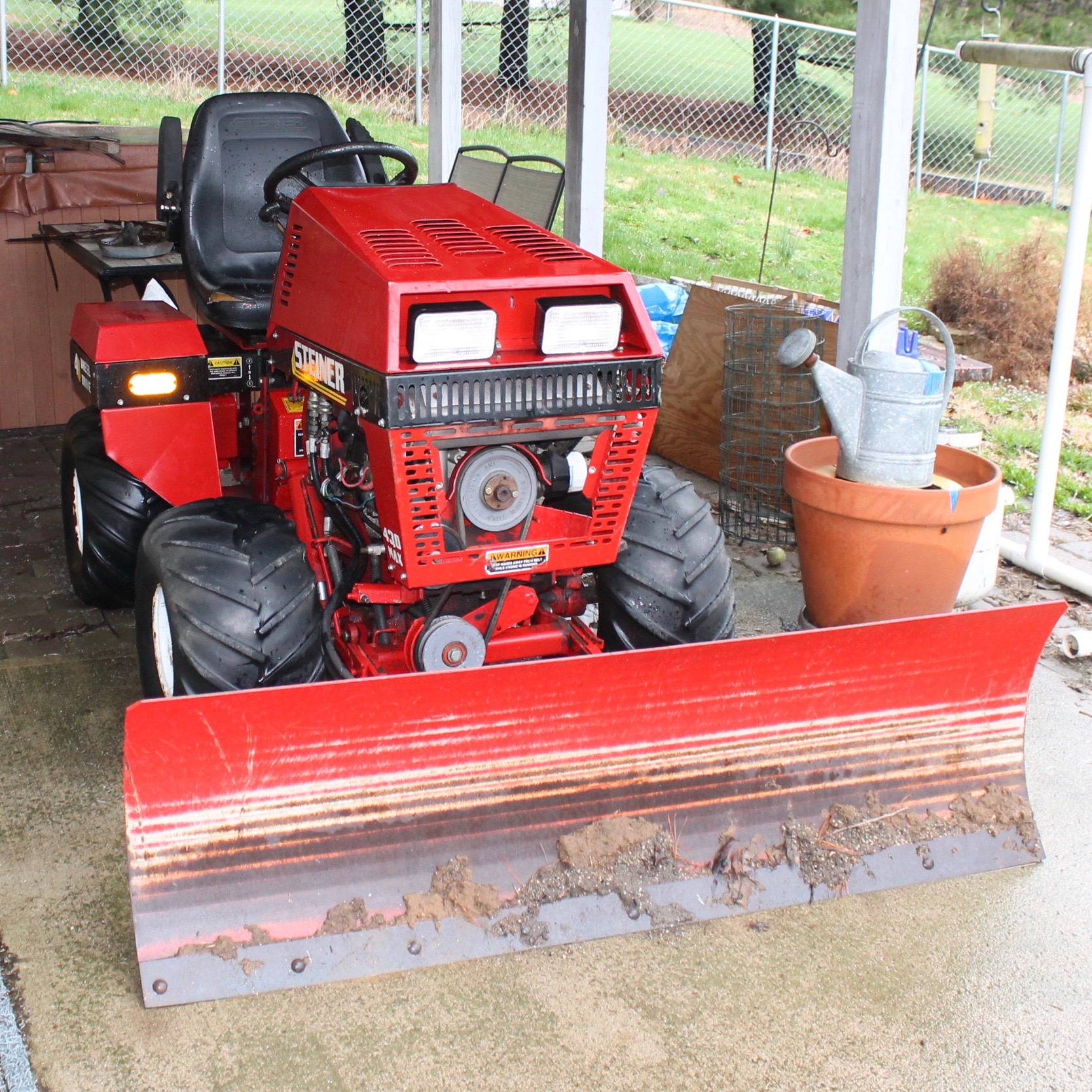 Steiner 430 Max Lawn Tractor with 60" Cutting Deck and Dozer Blade
