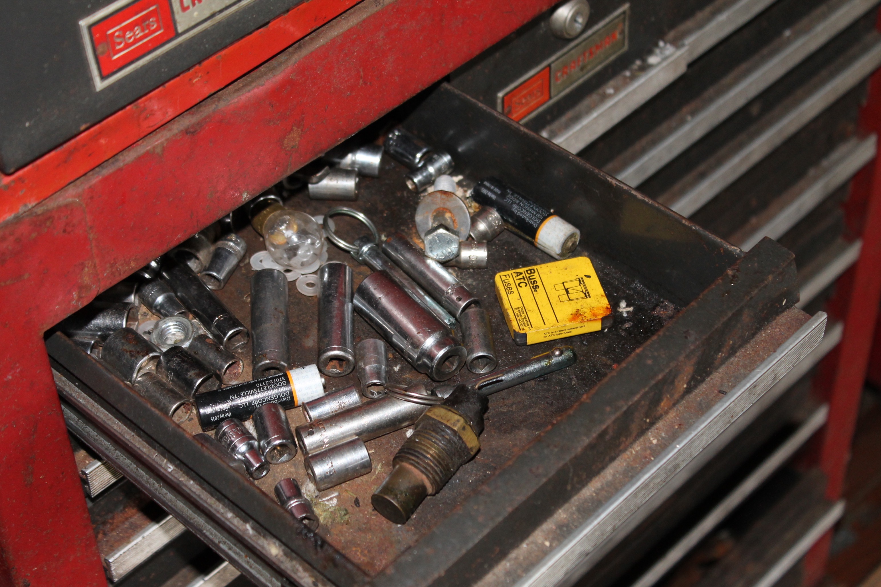 Craftsman Three Piece Tool Chest with Tools and Utility Cart