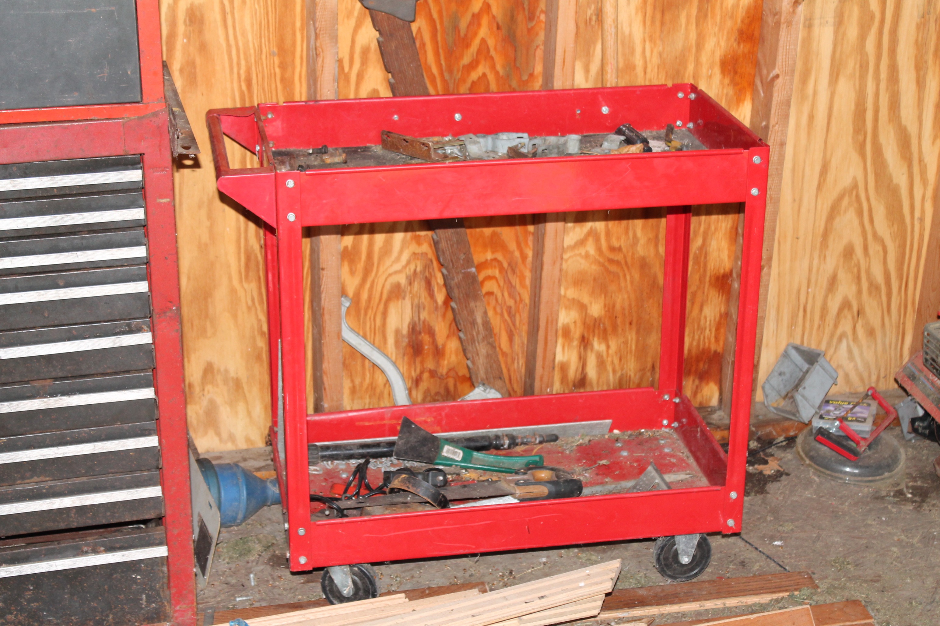 Craftsman Three Piece Tool Chest with Tools and Utility Cart