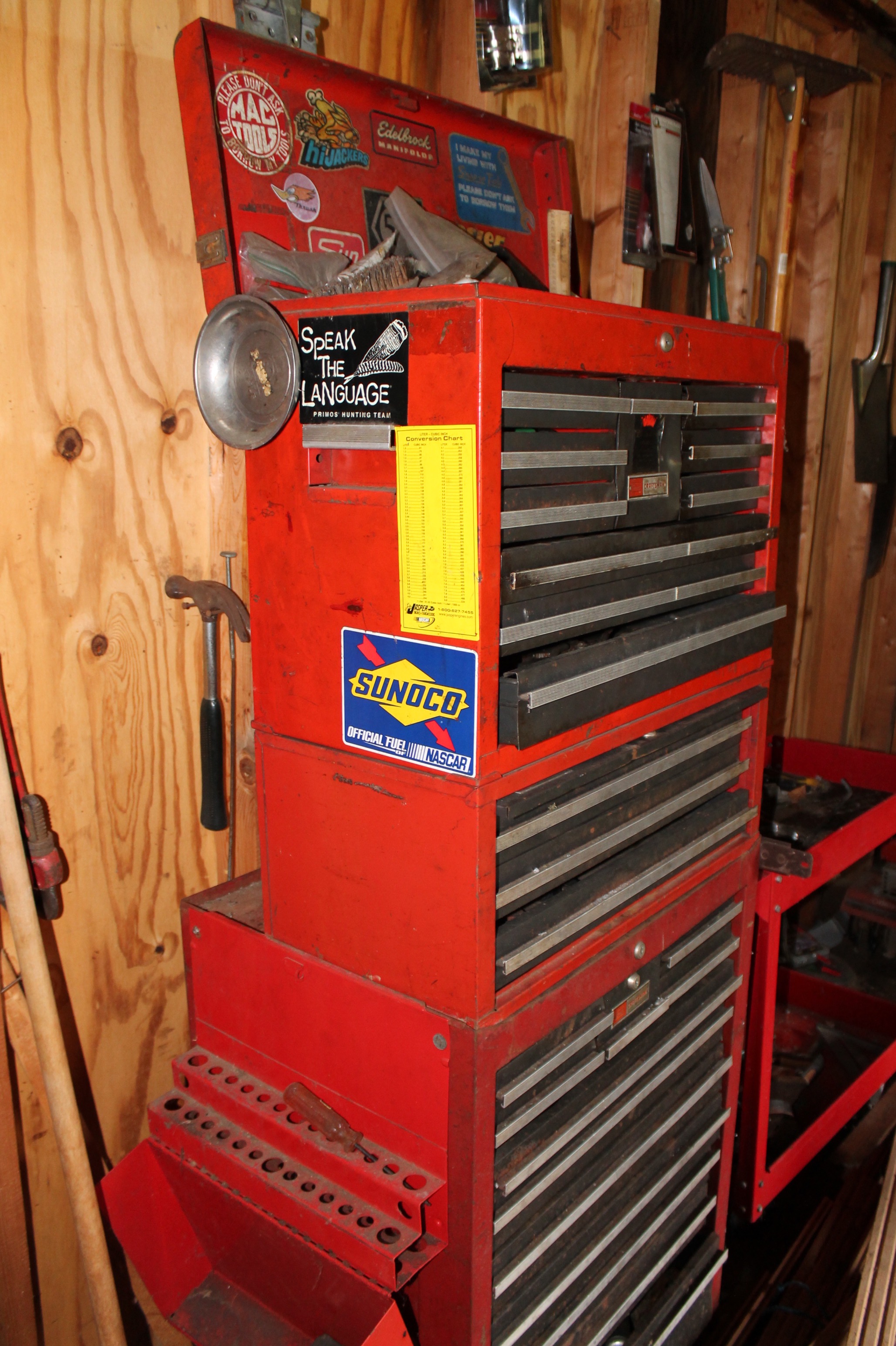 Craftsman Three Piece Tool Chest with Tools and Utility Cart