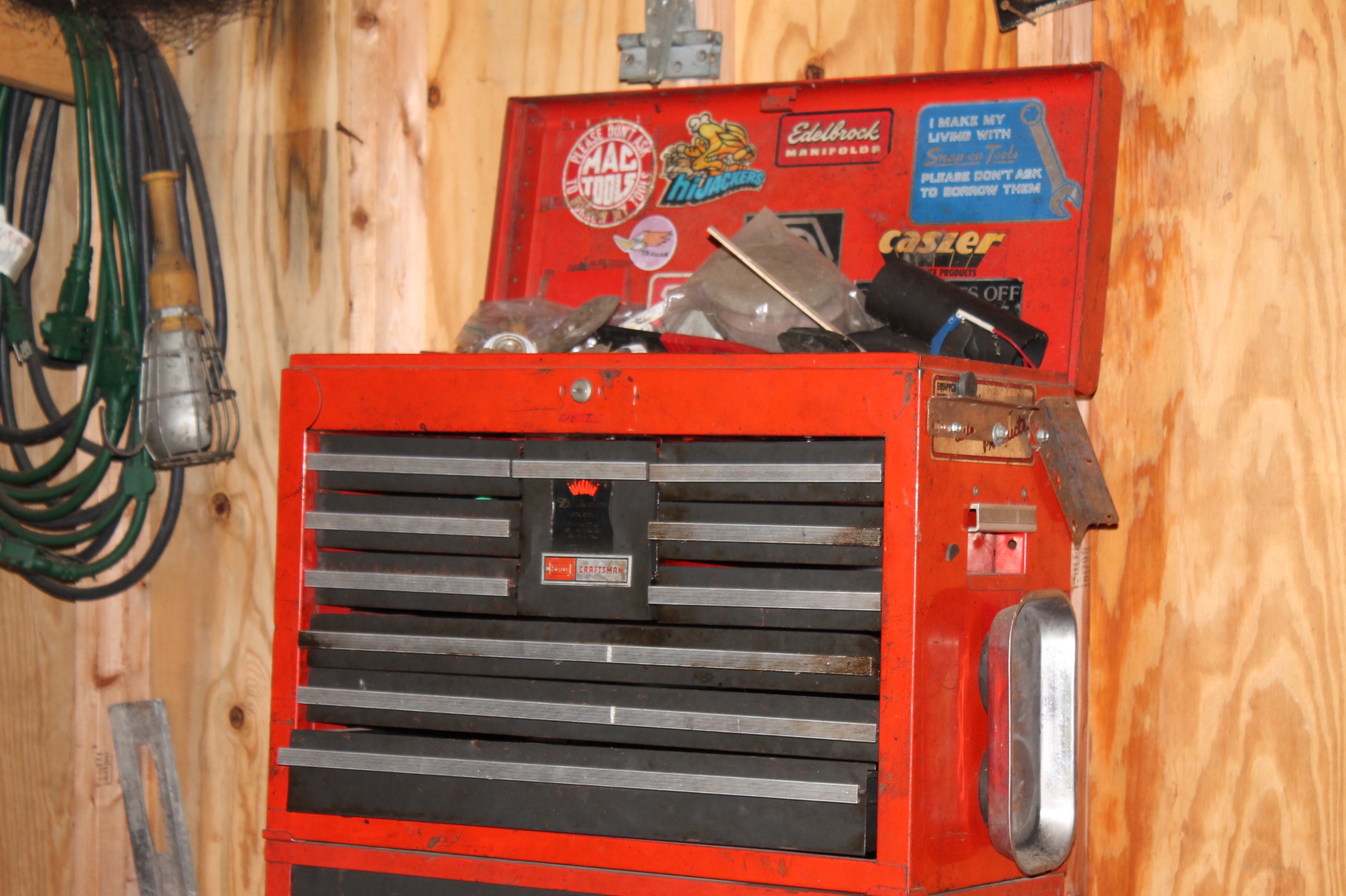 Craftsman Three Piece Tool Chest with Tools and Utility Cart