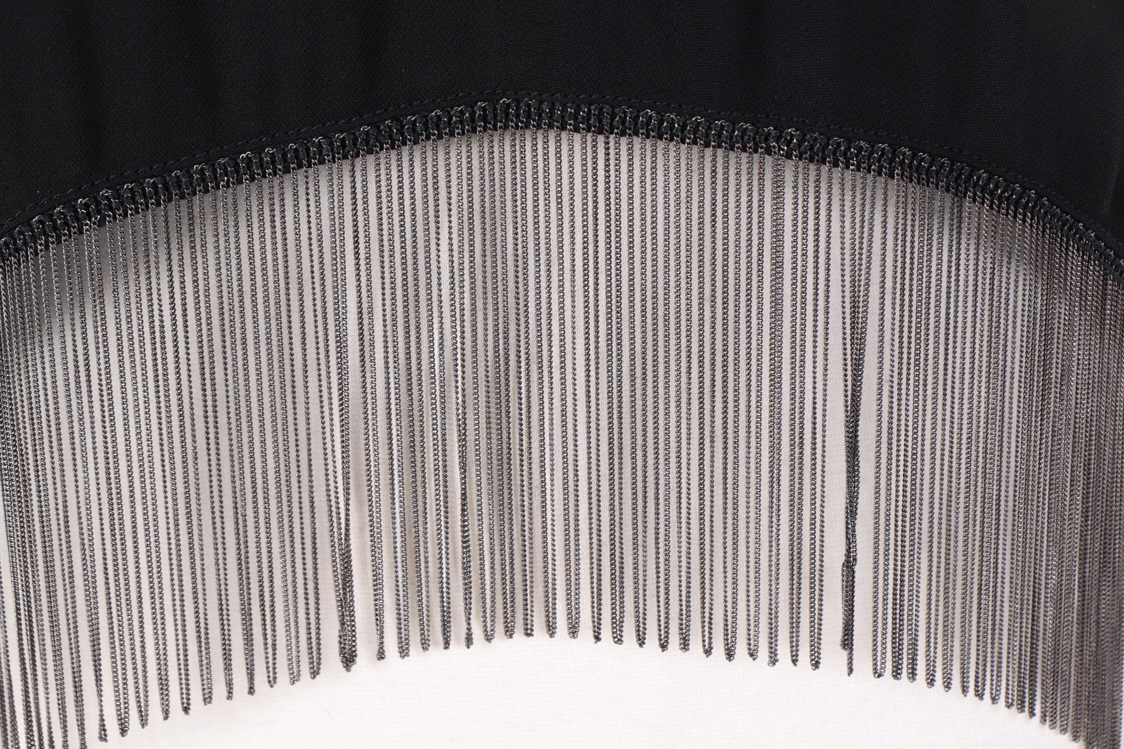 Zara Woman Black Chain Fringe Top