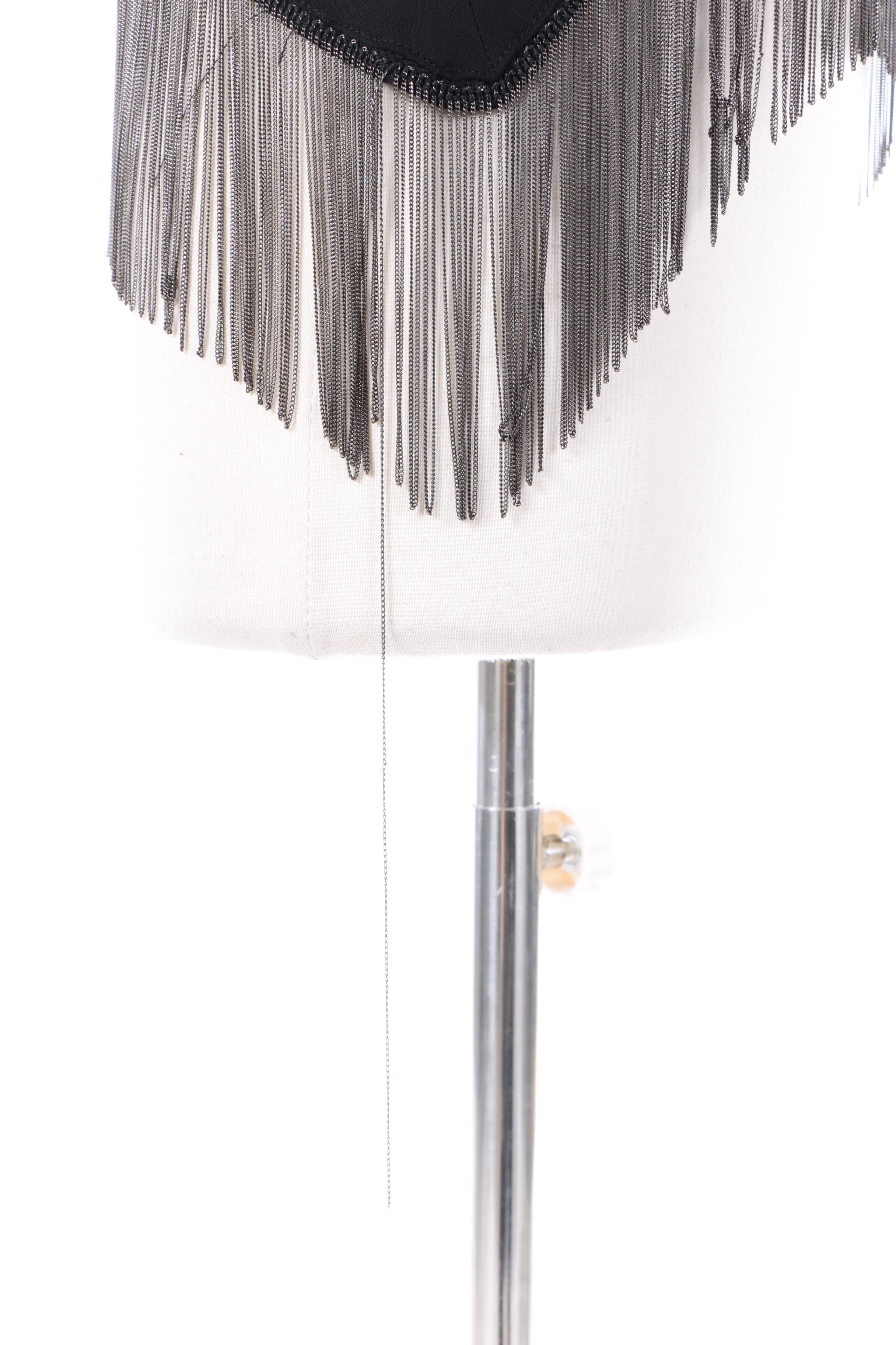 Zara Woman Black Chain Fringe Top