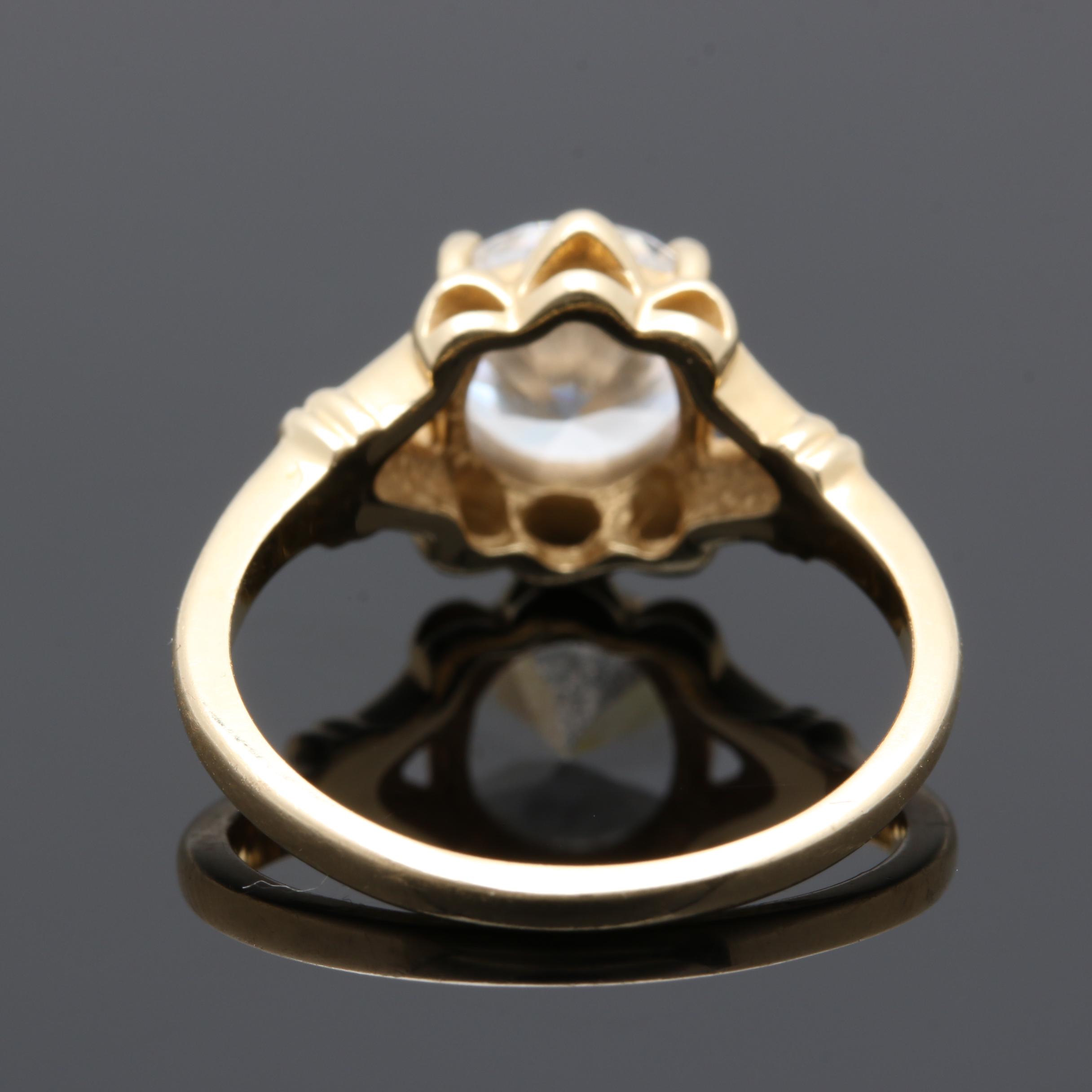 14K Yellow Gold Cubic Zirconia Ring