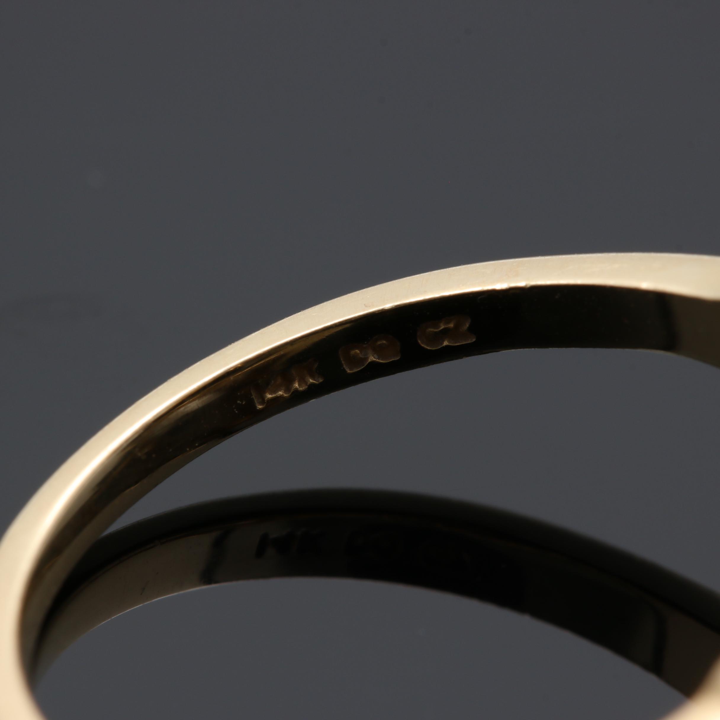 14K Yellow Gold Cubic Zirconia Ring