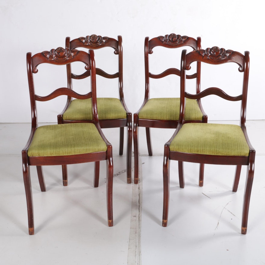 Vintage Ladder Back Dining Chairs