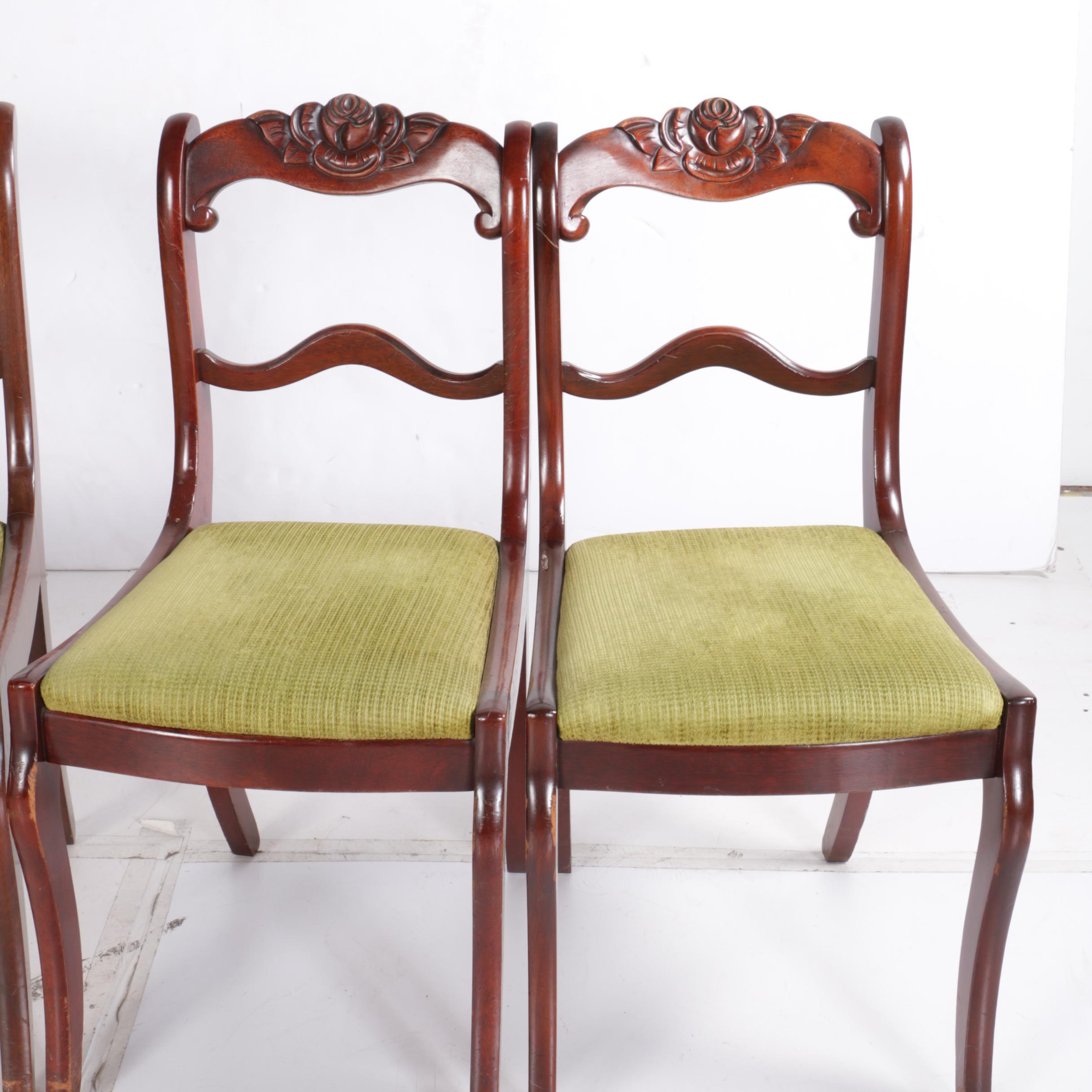 Vintage Ladder Back Dining Chairs