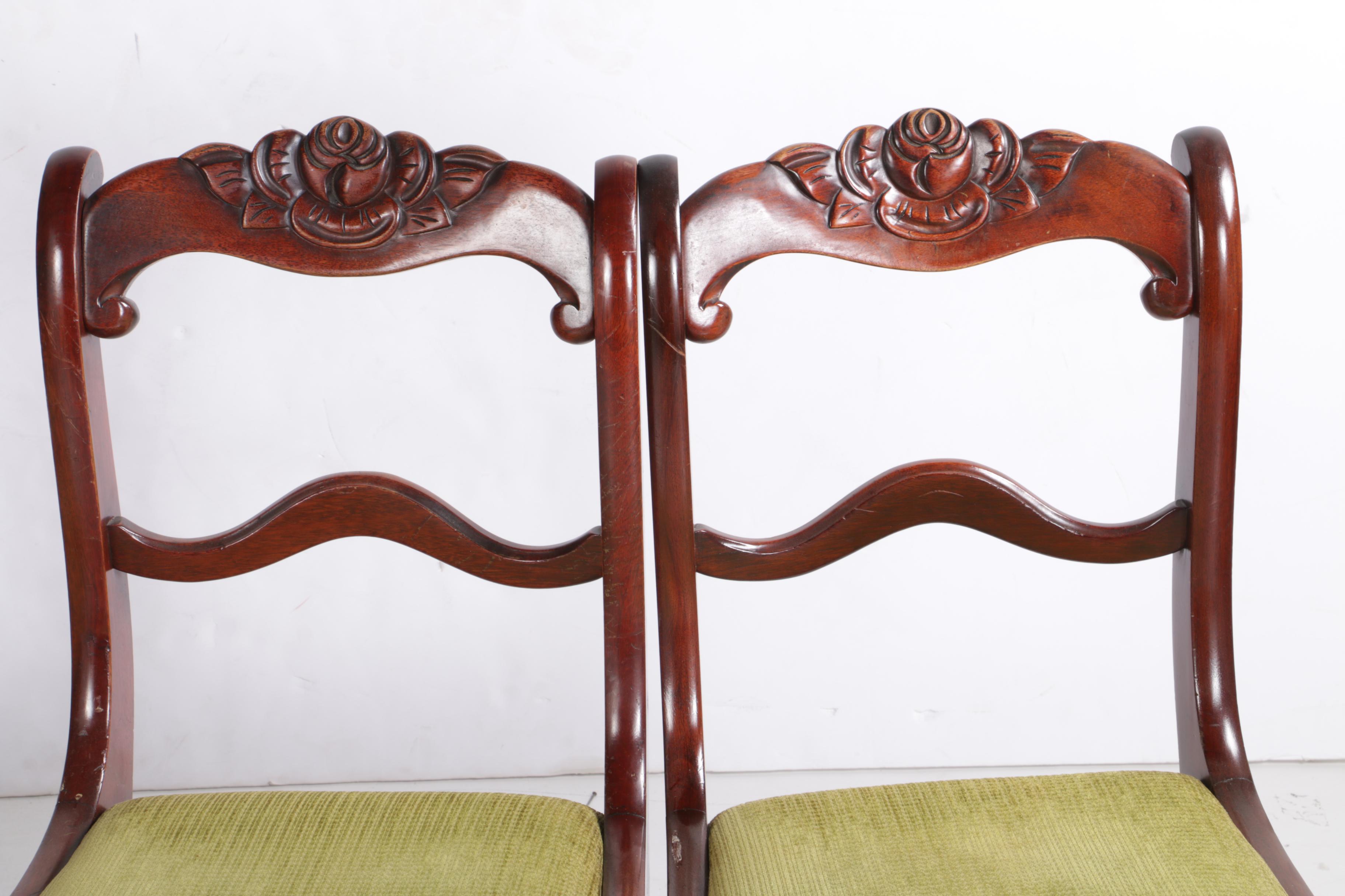 Vintage Ladder Back Dining Chairs