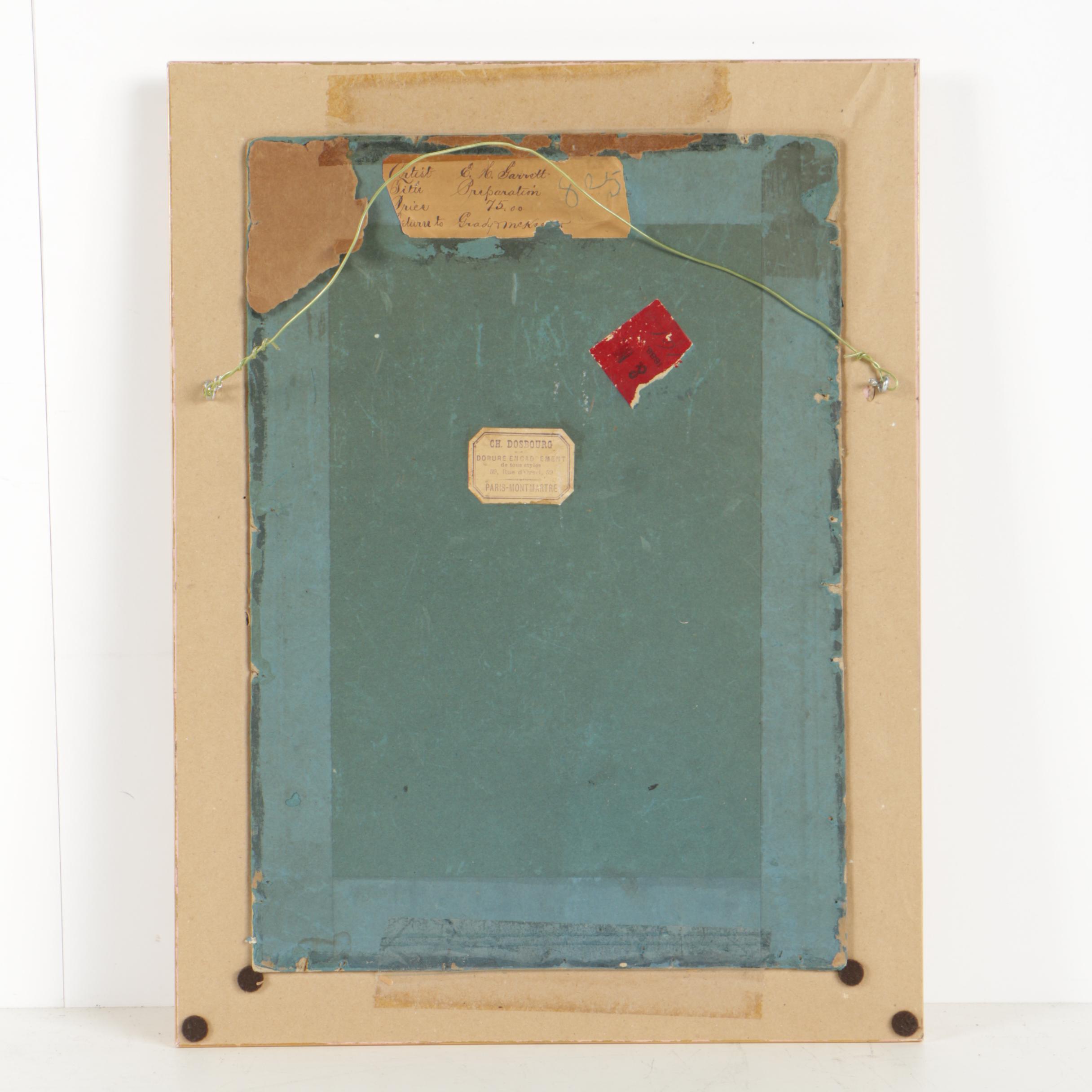 Edmund H. Garrett 1887 Watercolor Painting "Preparation"