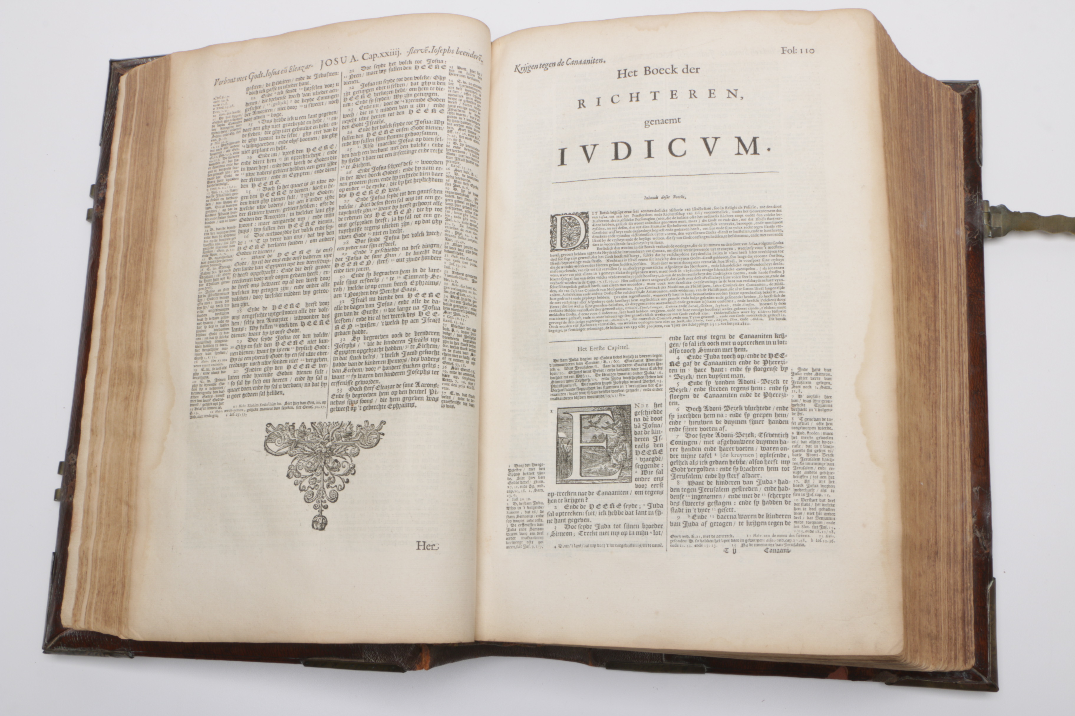 1637 First Edition Statenvertaling Dutch Bible with Oak Boards