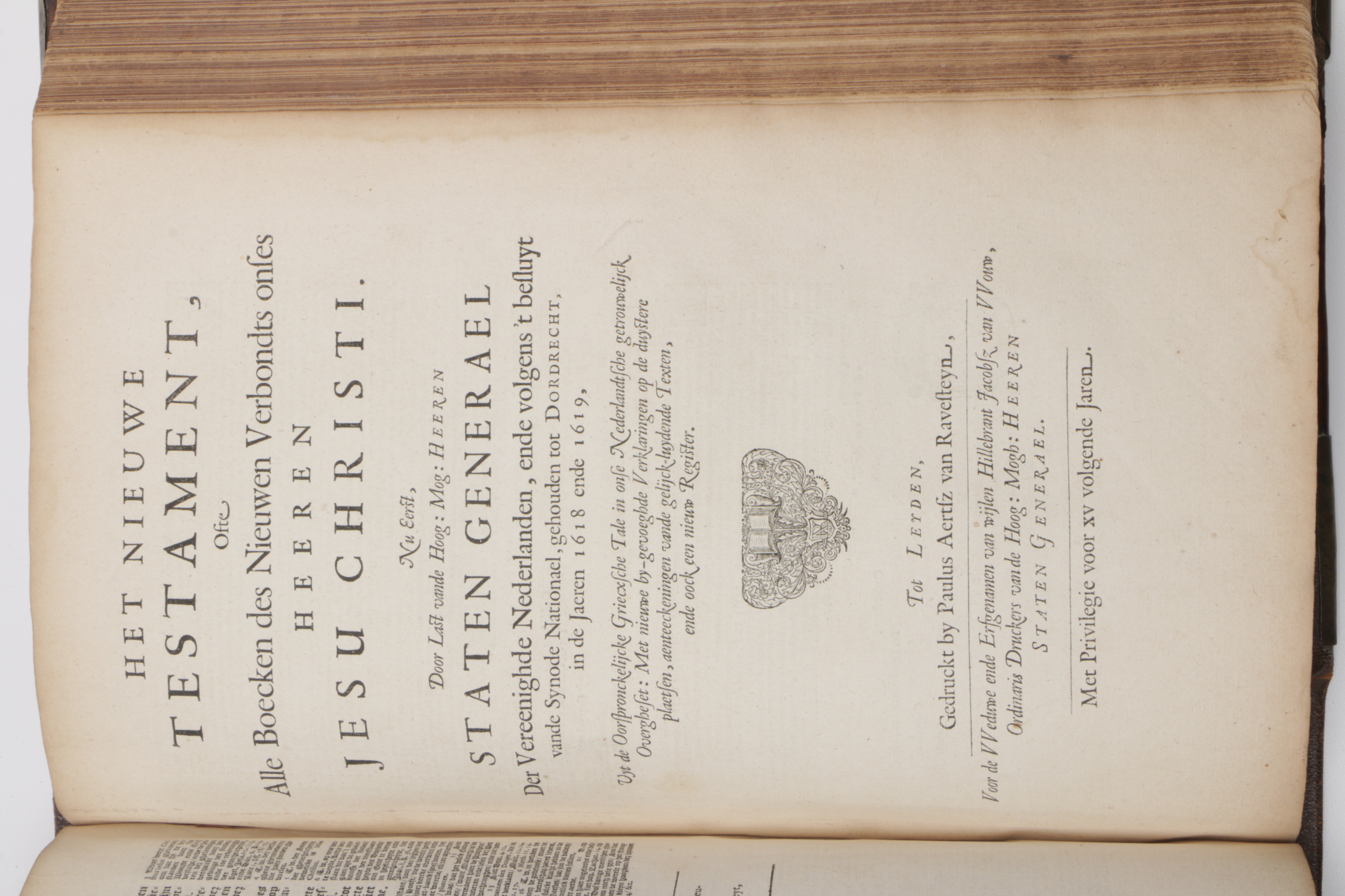 1637 First Edition Statenvertaling Dutch Bible with Oak Boards