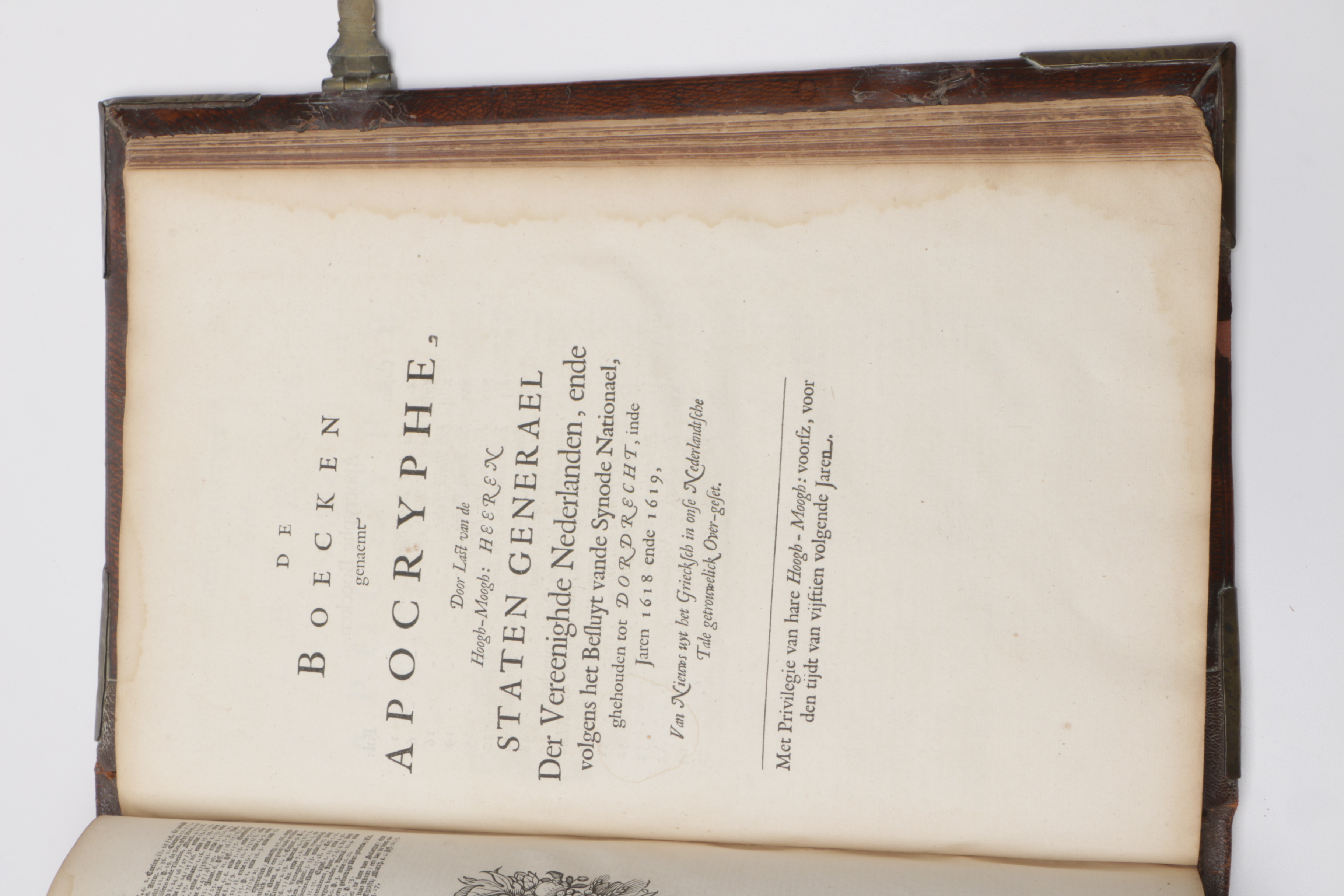 1637 First Edition Statenvertaling Dutch Bible with Oak Boards