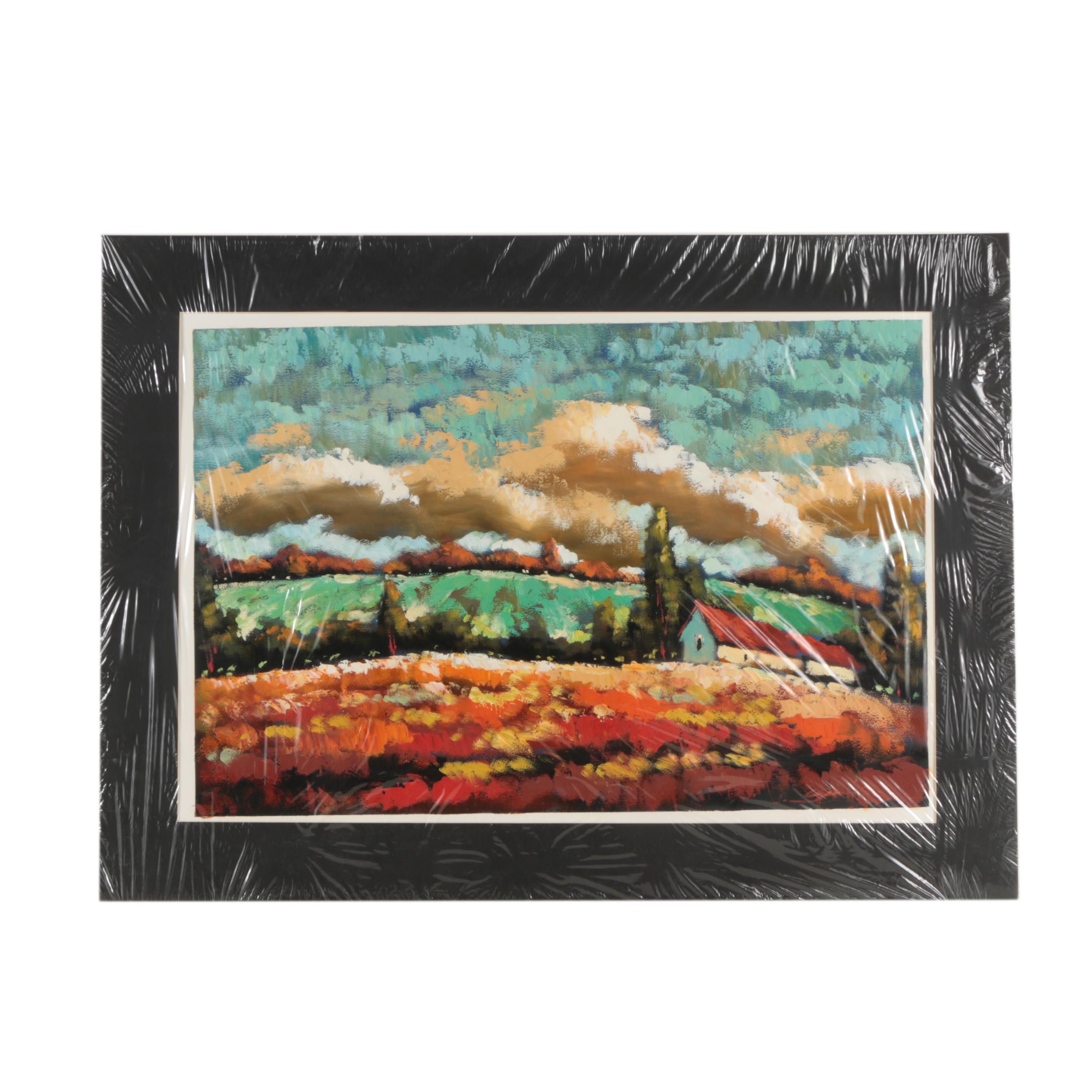 Sergey Cherep Oil Landscape Painting on Paper