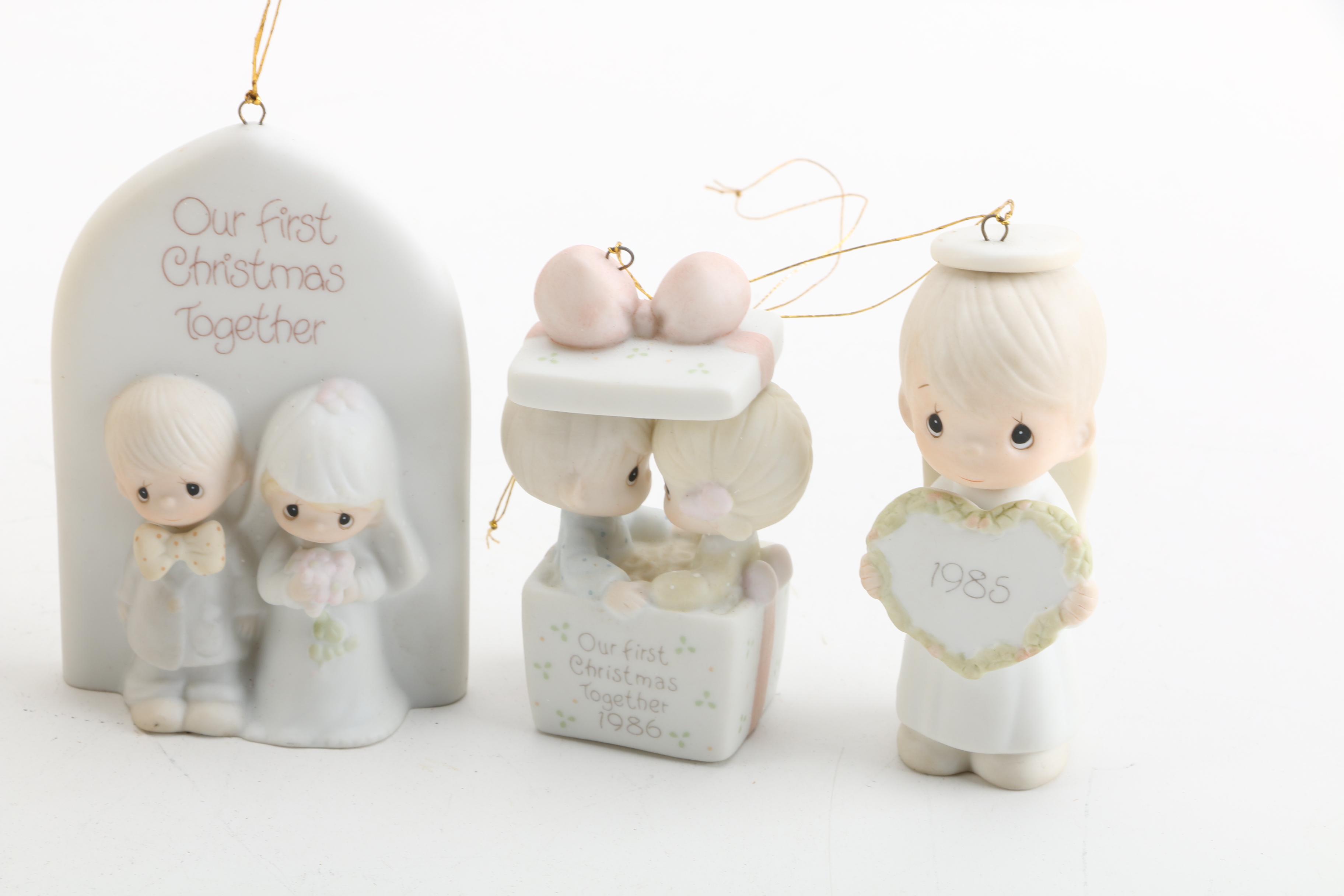 Vintage "Precious Moments" and Ballerina Ornaments